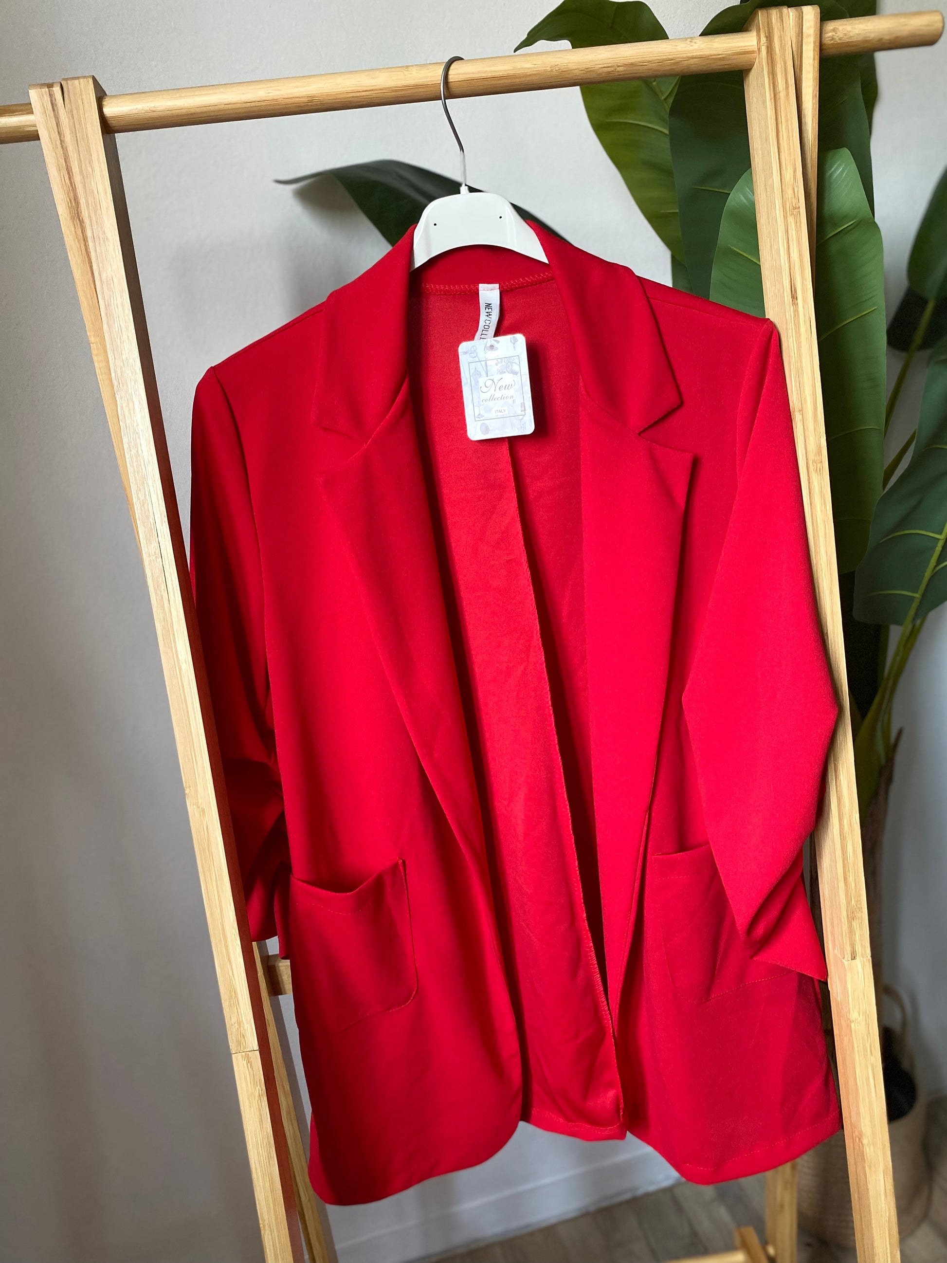 Blazer maniche 3/4 arricciate