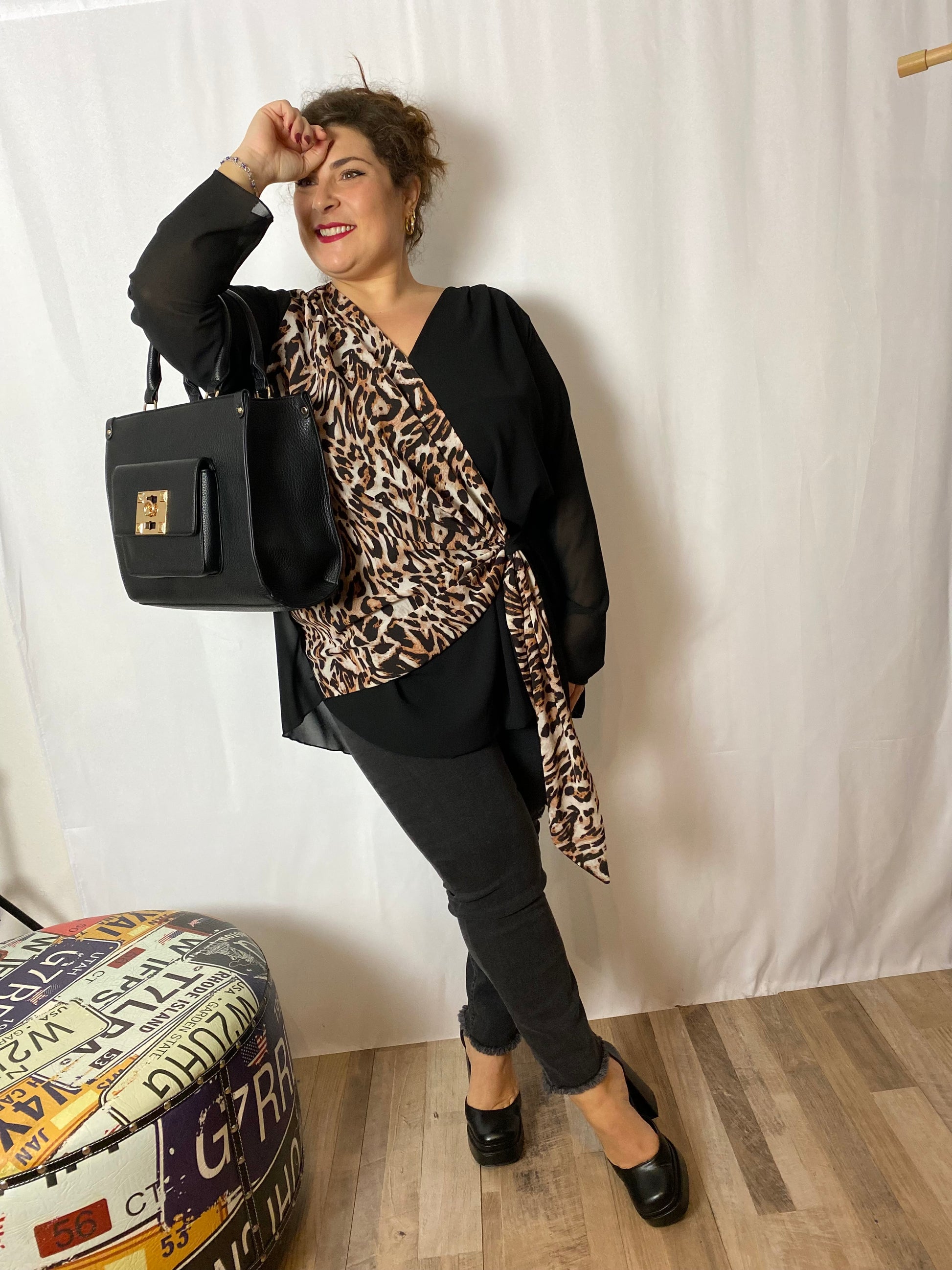 Maxi maglia animalier