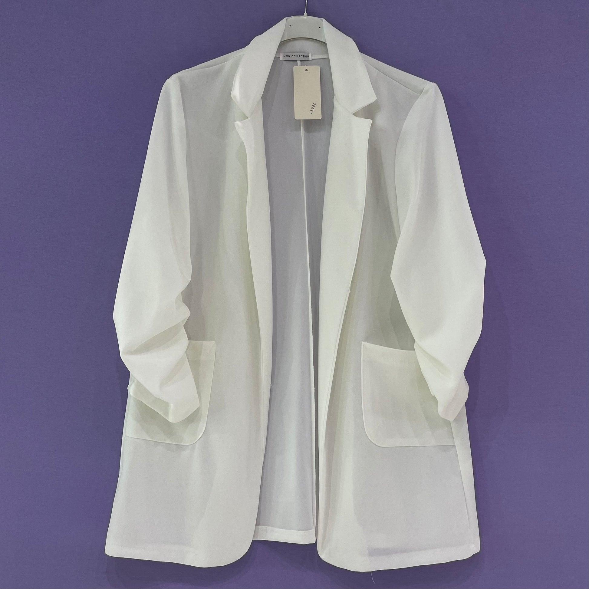 Blazer manica arricciata curvy