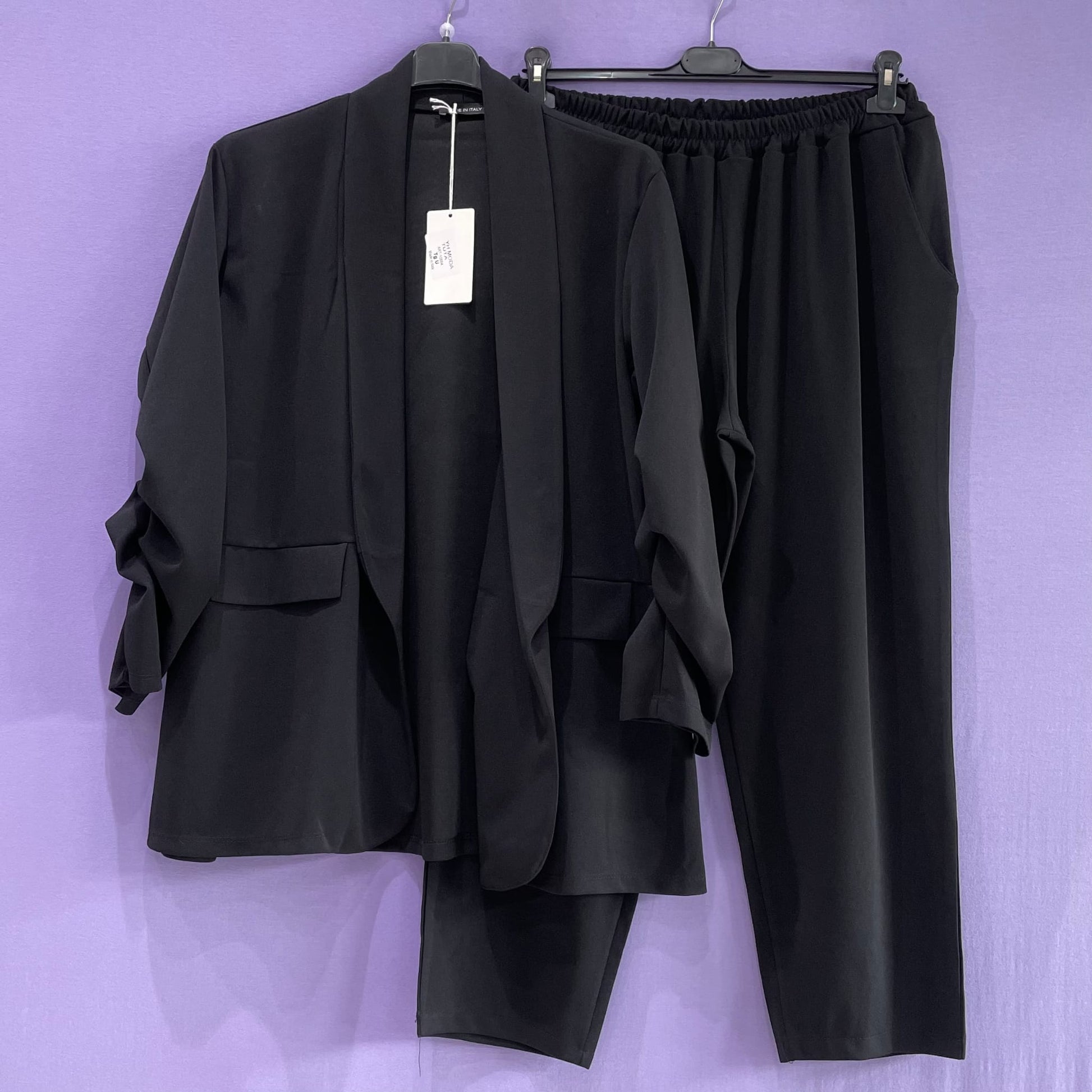 Completo curvy manica arricciata