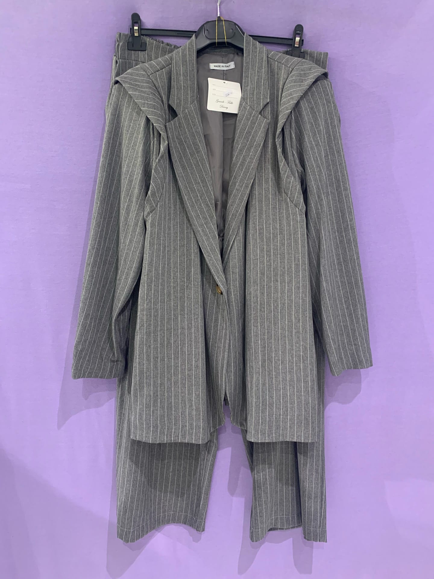 Tailleur gessato foderato