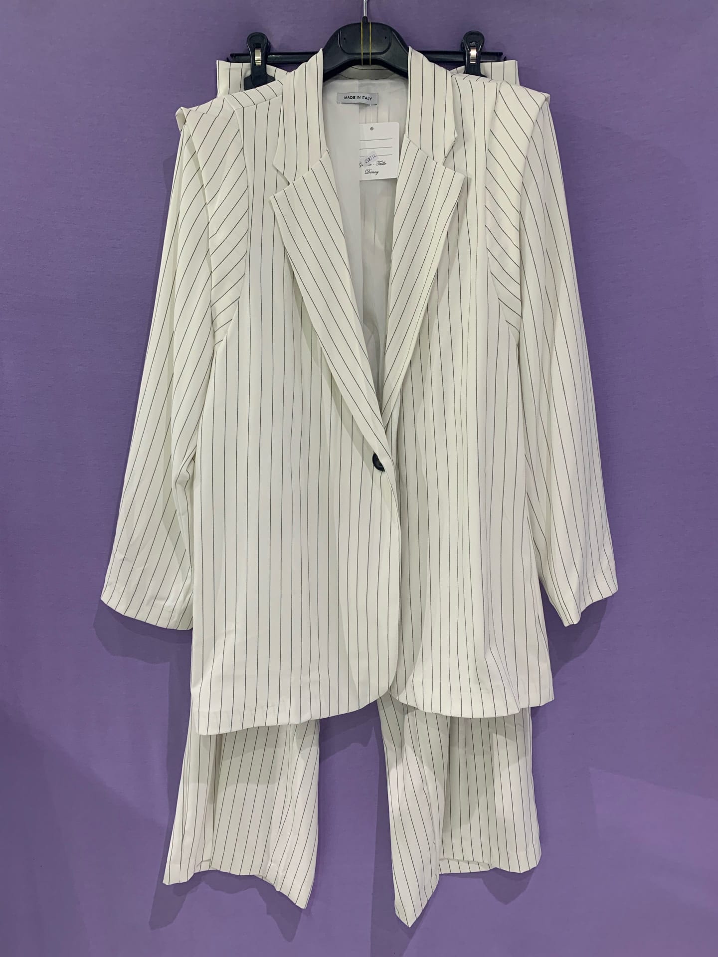 Tailleur gessato foderato