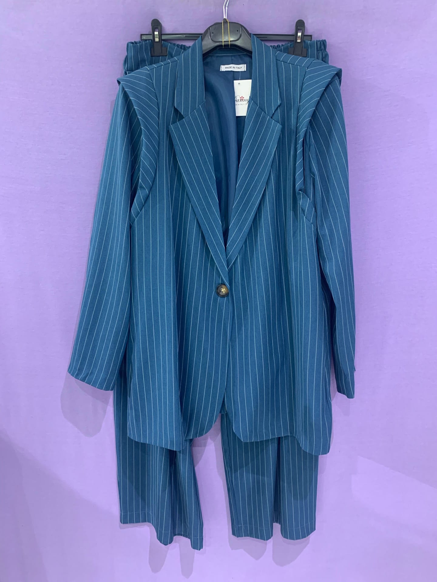 Tailleur gessato foderato