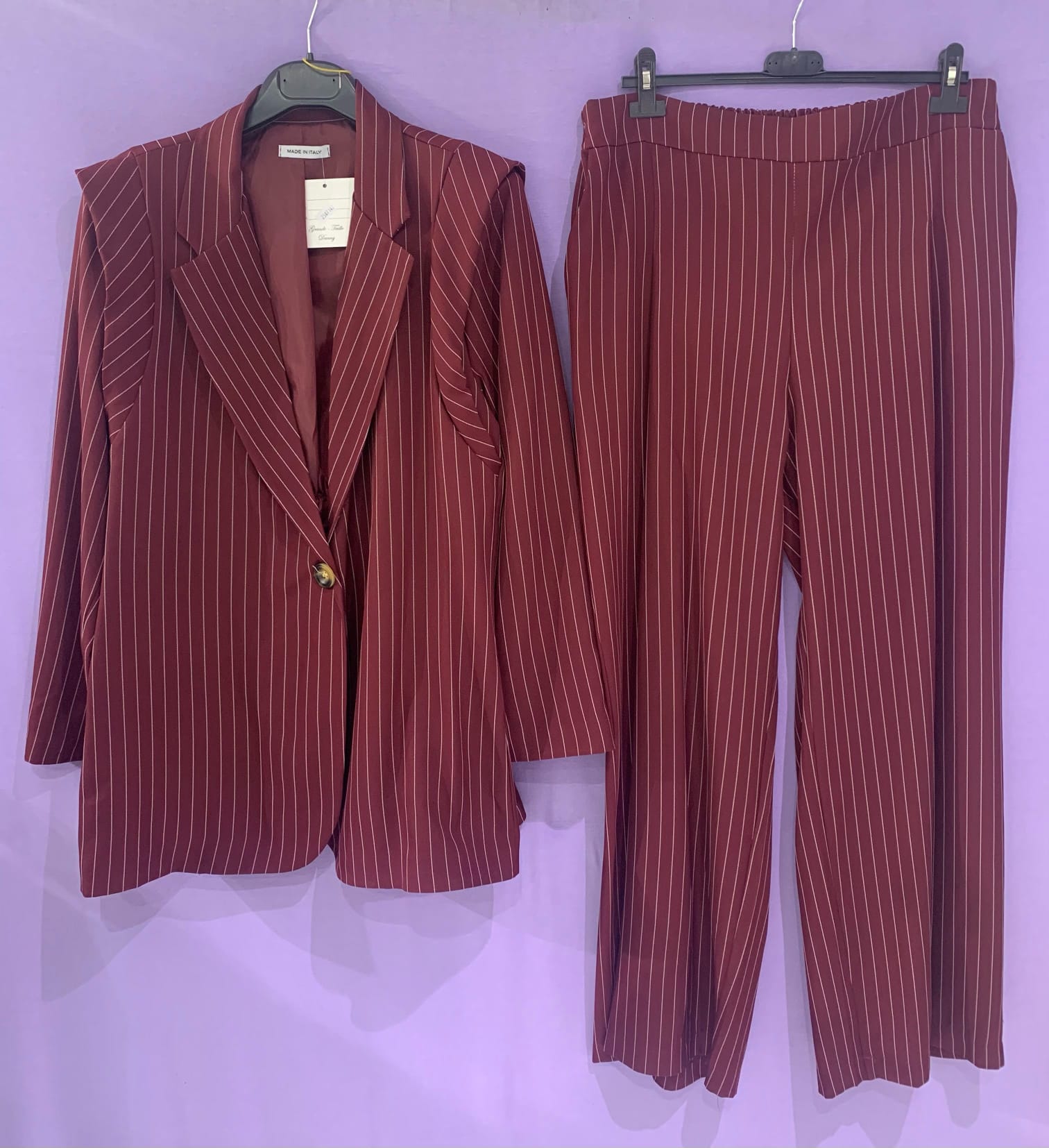 Tailleur gessato foderato