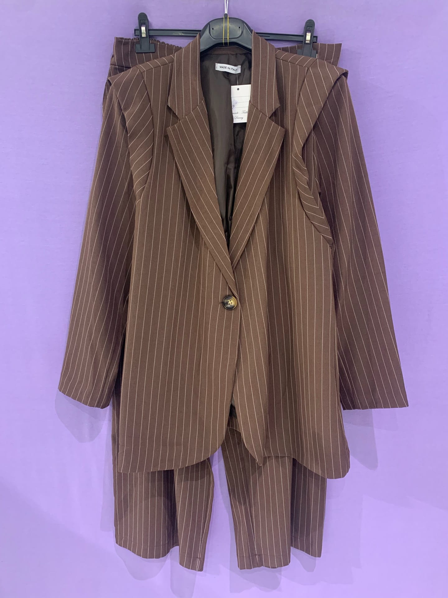 Tailleur gessato foderato