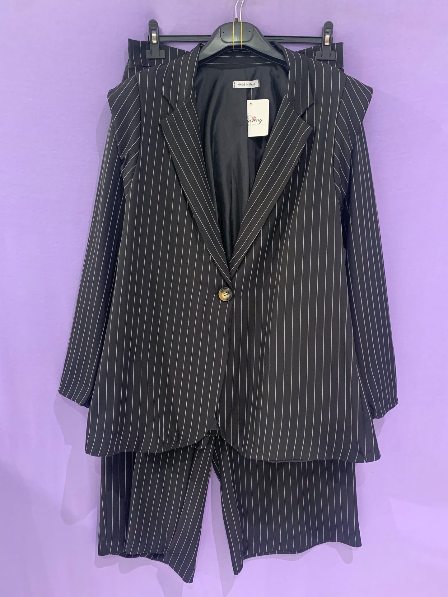 Tailleur gessato foderato