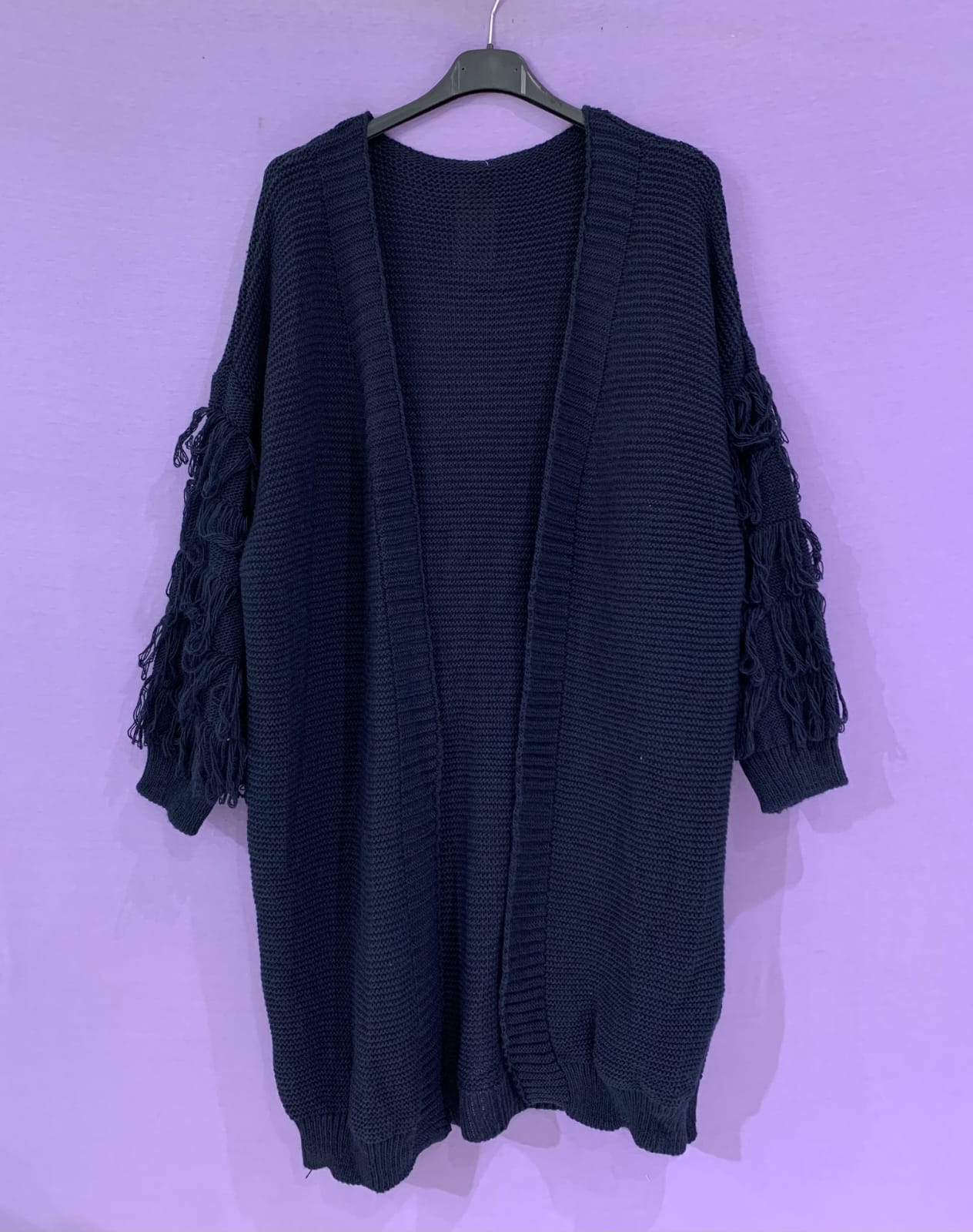 Maxi cardigan frange curvy