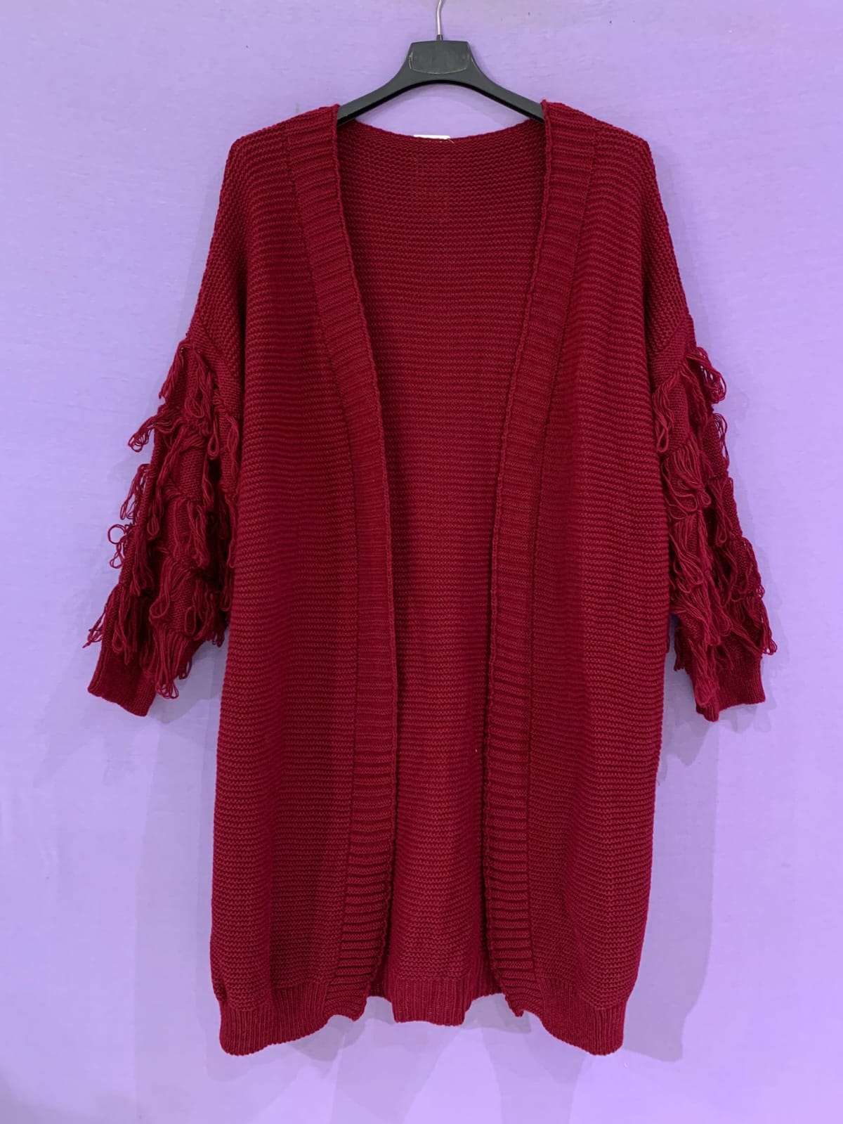 Maxi cardigan frange curvy