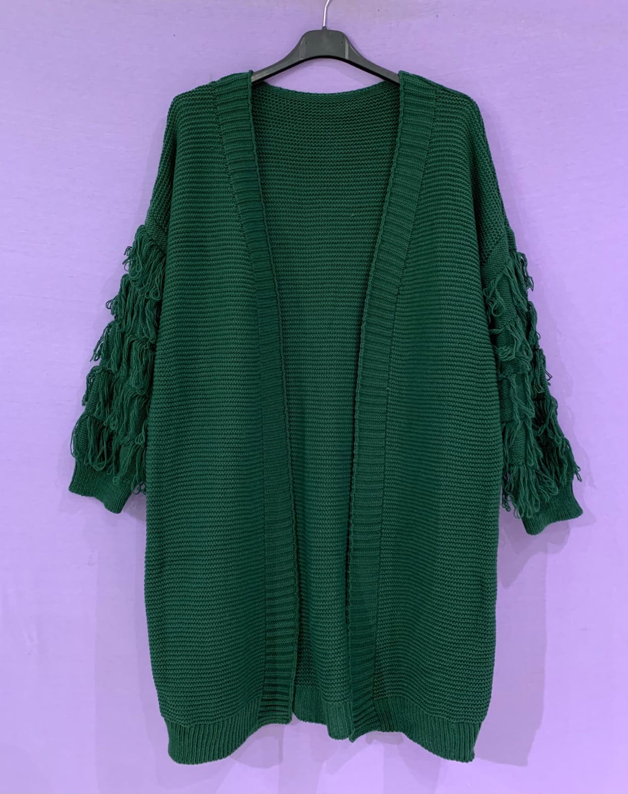 Maxi cardigan frange curvy