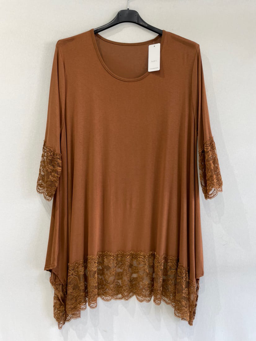 Maxi Maglia leggera in viscosa con Pizzo