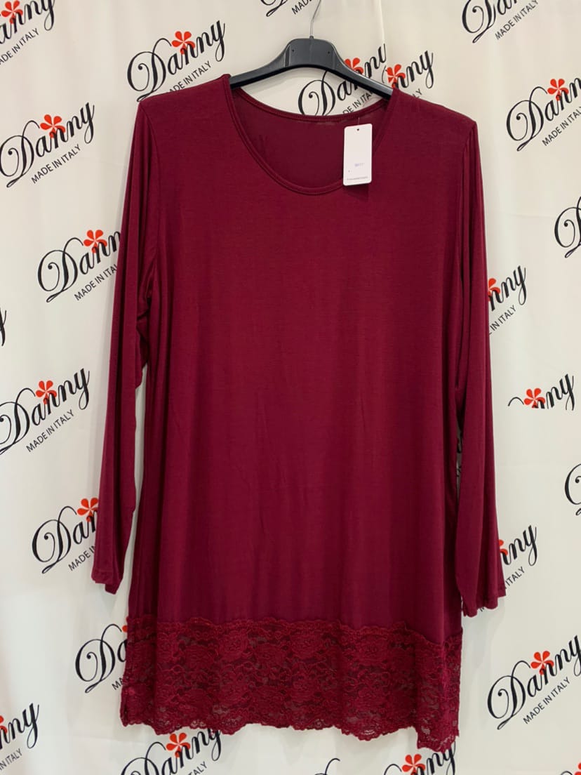 Maxi Maglia Pizzo manica lunga