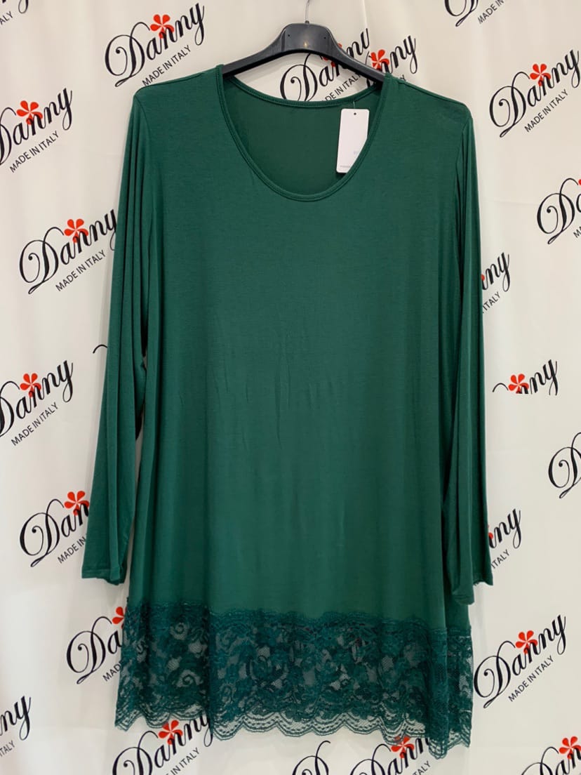 Maxi Maglia Pizzo manica lunga