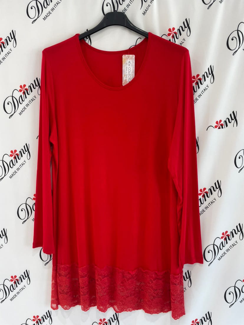 Maxi Maglia Pizzo manica lunga