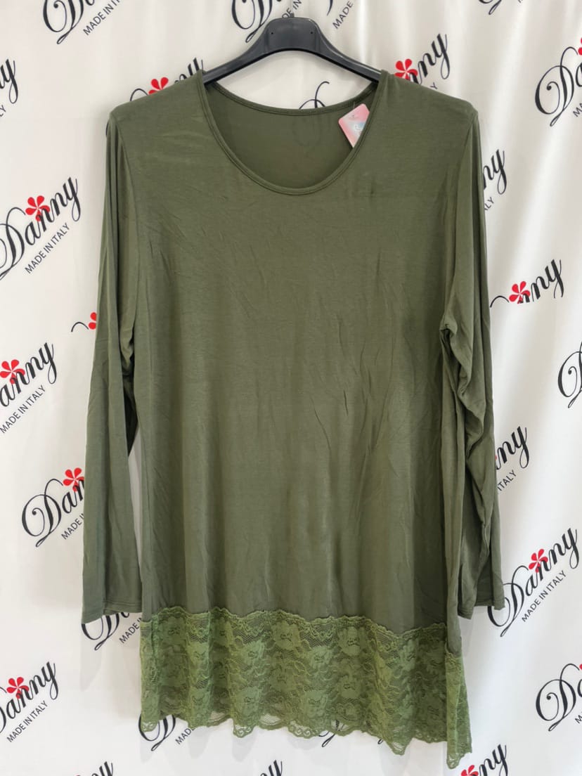 Maxi Maglia Pizzo manica lunga
