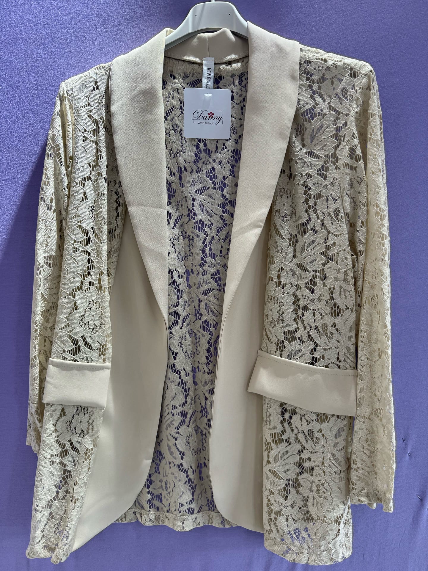 Giacca blazer elegante in pizzo taglie comode