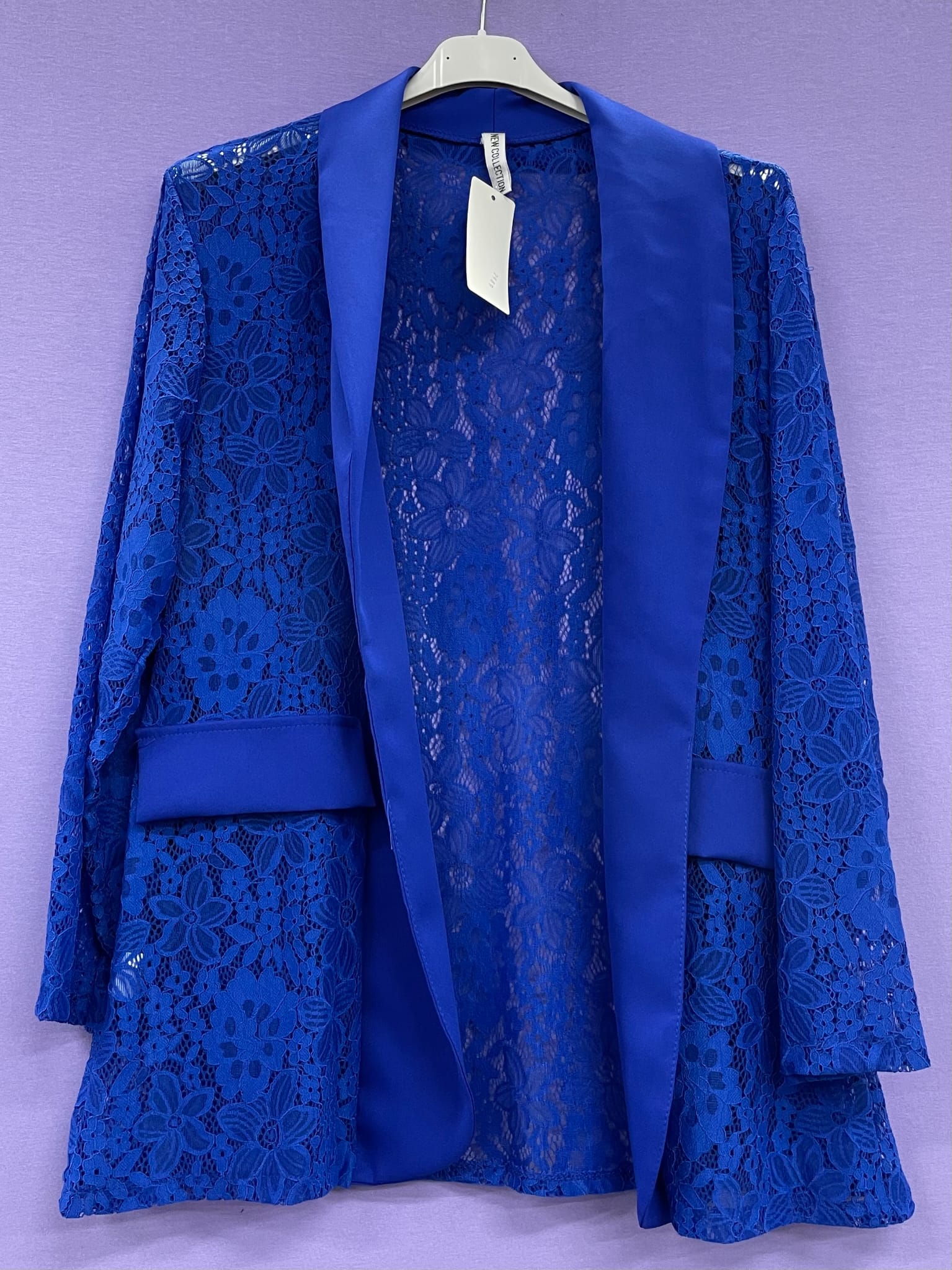 Giacca blazer elegante in pizzo taglie comode