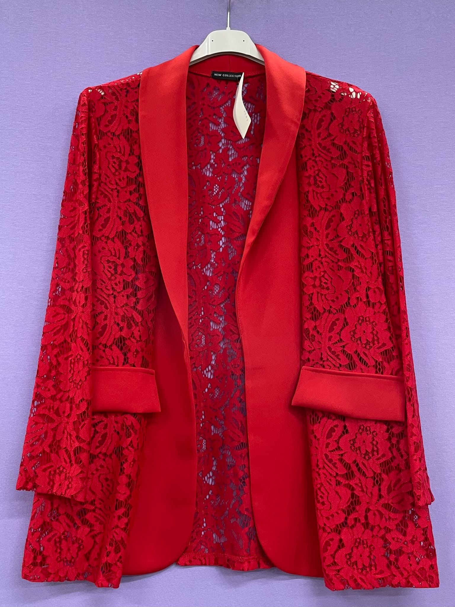 Giacca blazer elegante in pizzo taglie comode