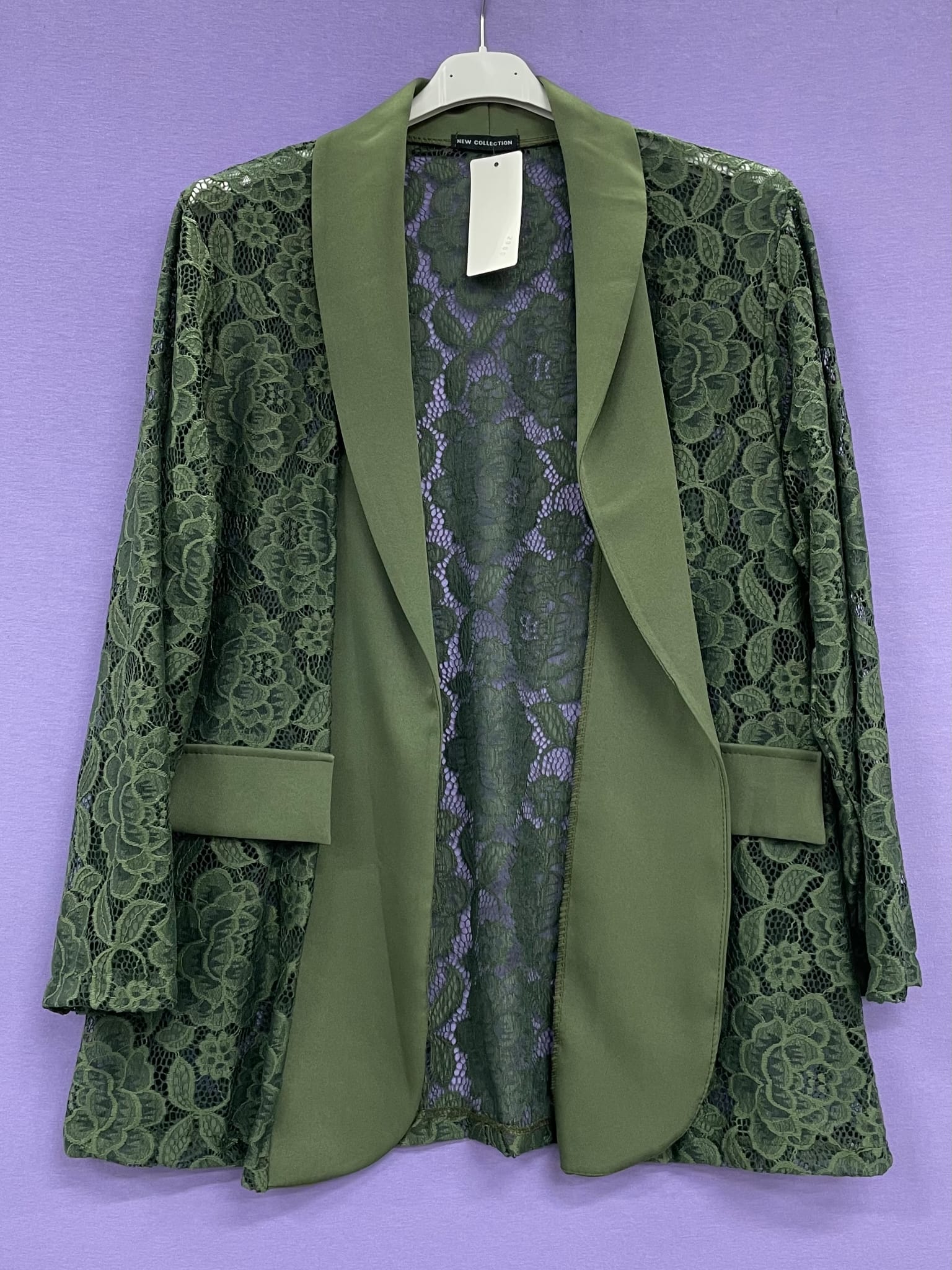 Giacca blazer elegante in pizzo taglie comode