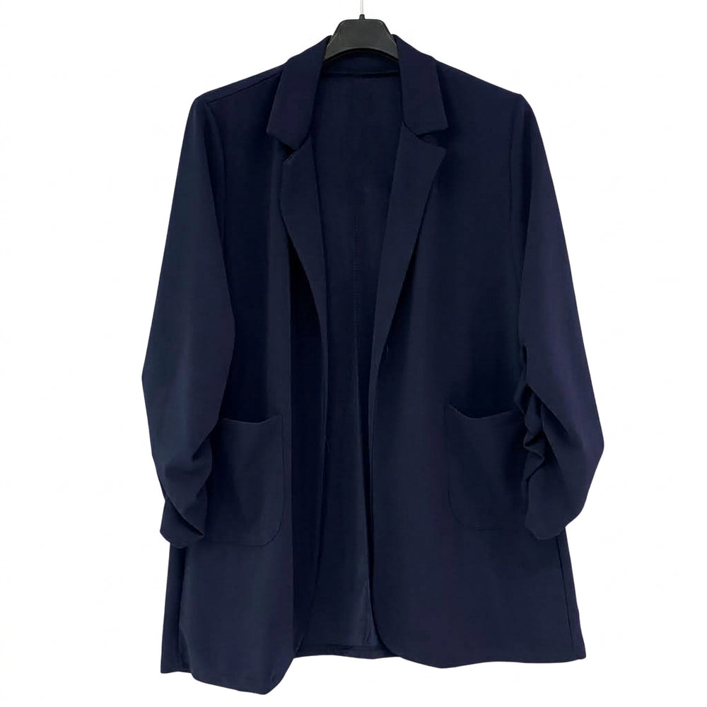 Blazer manica drappeggiata curvy