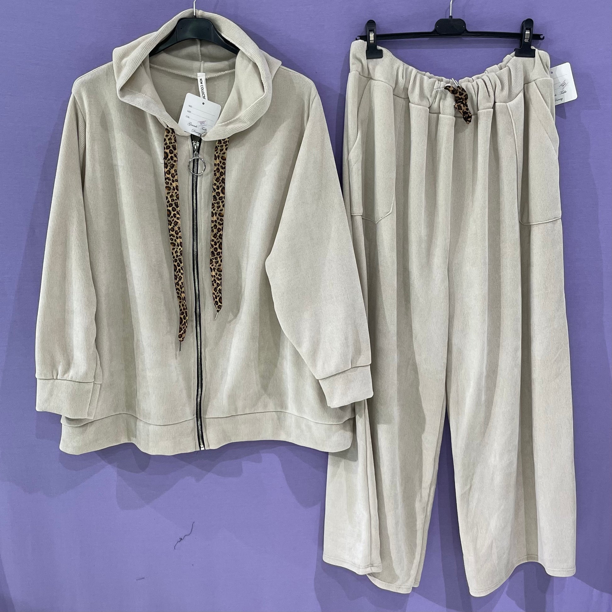 Maxi tuta dettagli animalier curvy