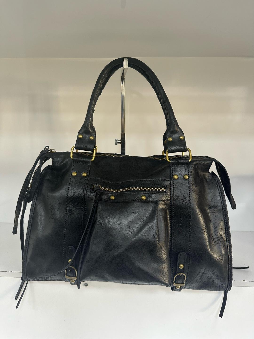 Borsa vera pelle effetto vintage