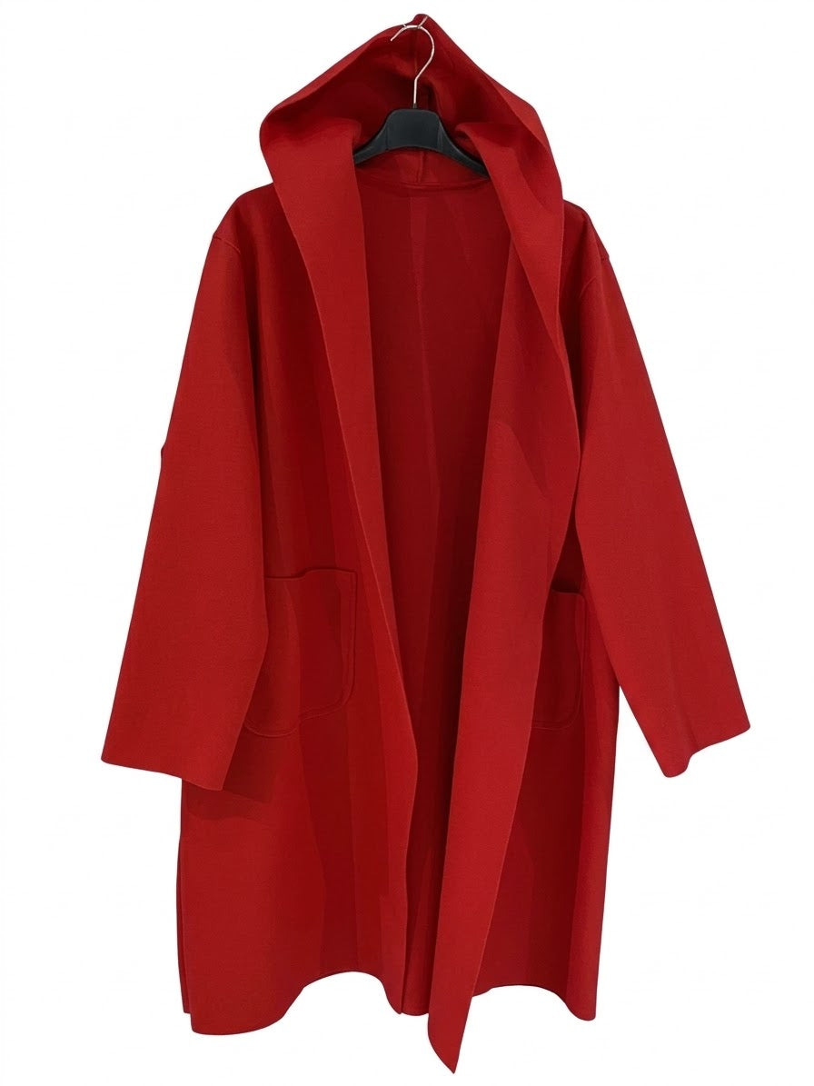Maxi cappotto taglio vivo curvy
