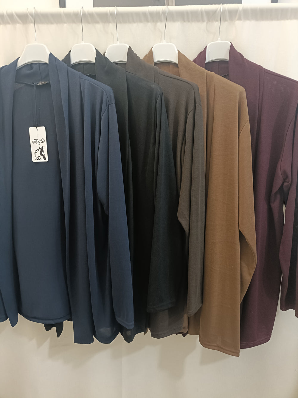 Cardigan Over tinta unita - taglie comode