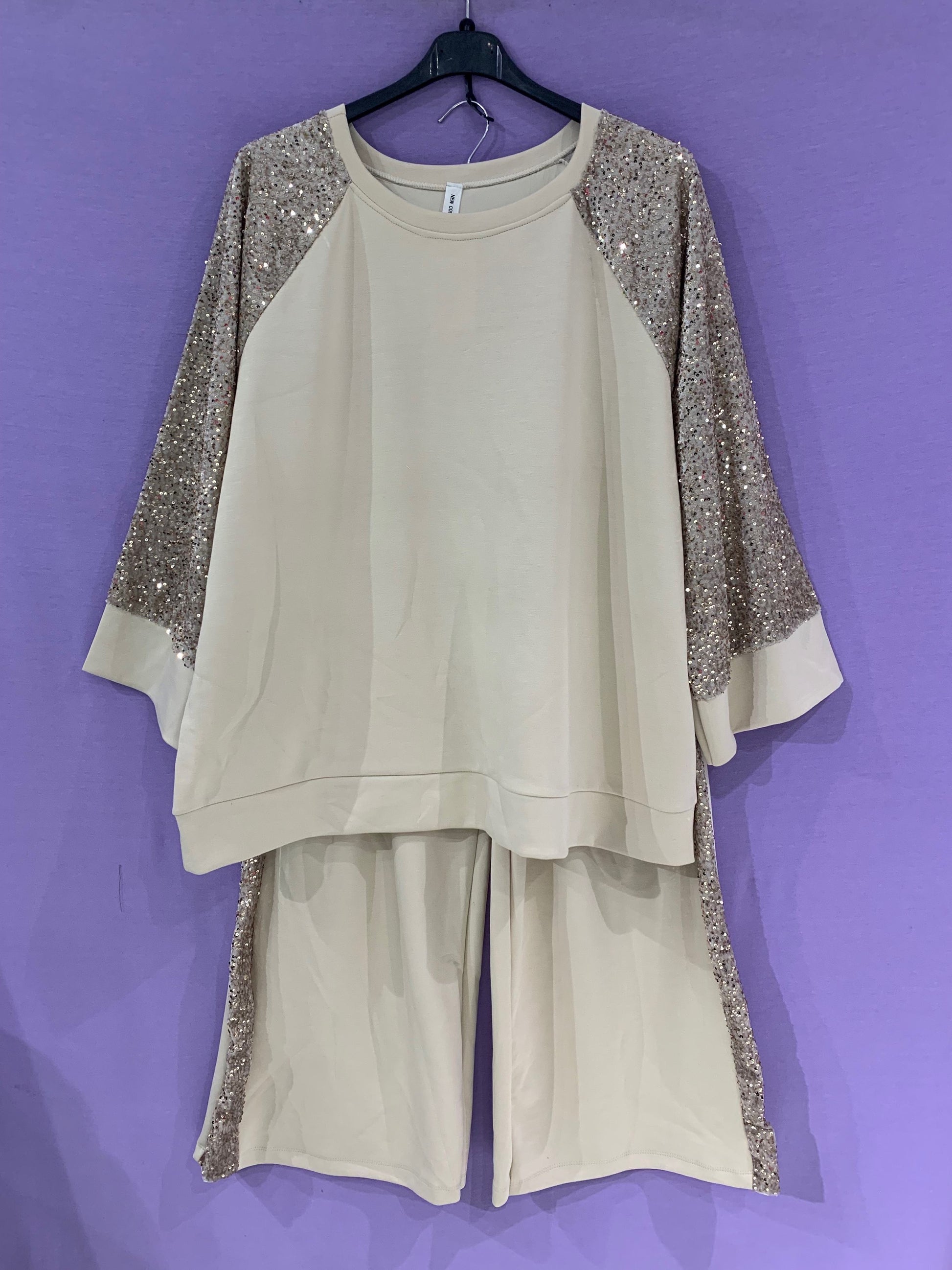 Completo tuta paillettes curvy