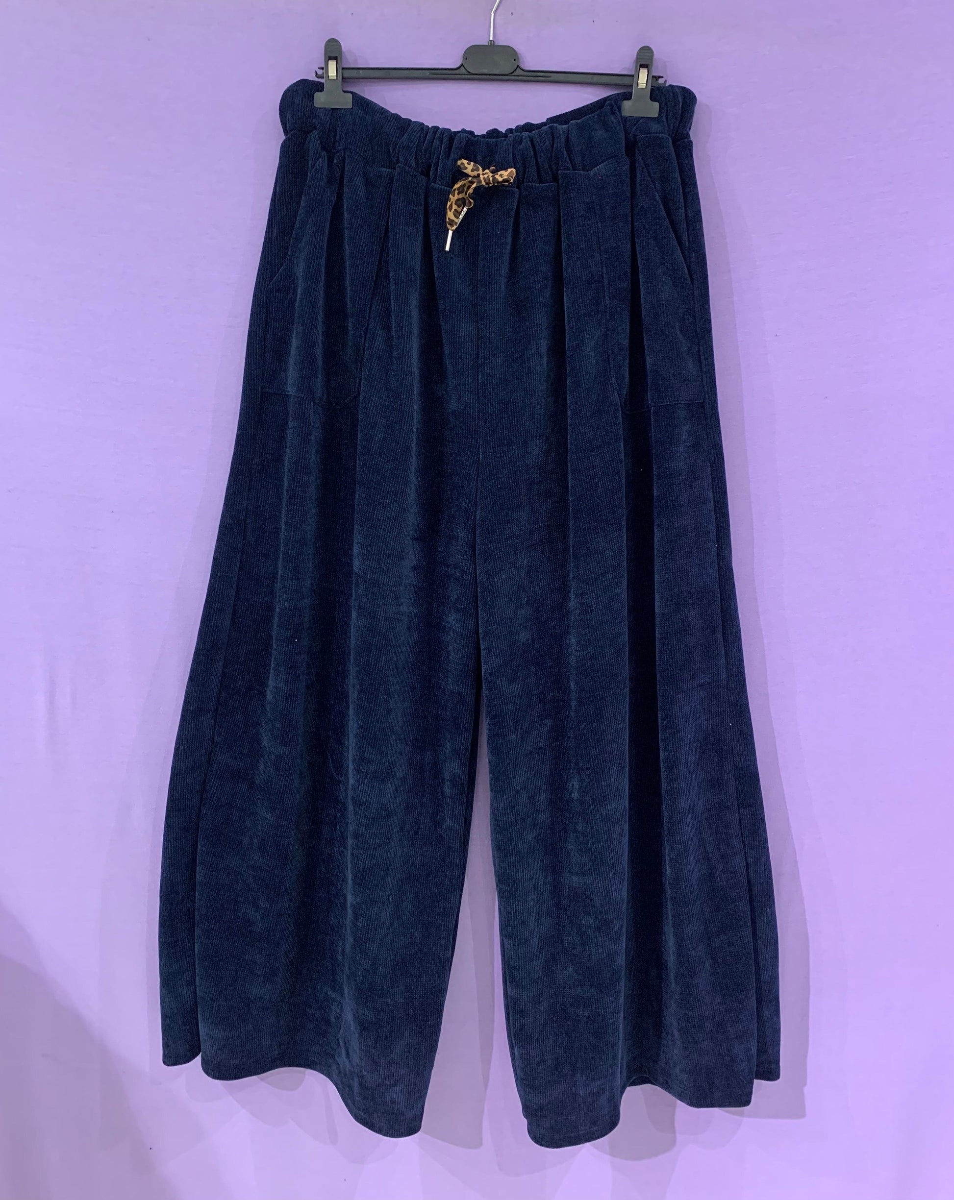 Maxi pantalone dettaglio animalier curvy