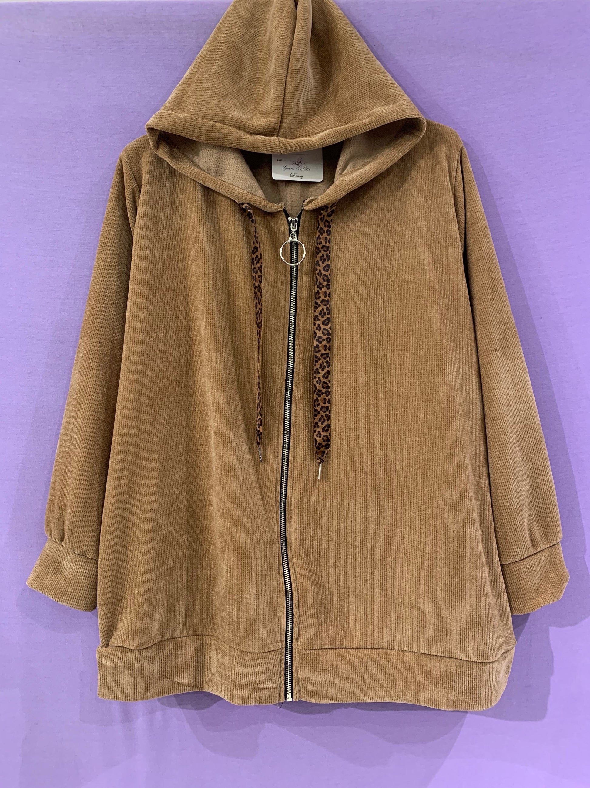 Maxi felpa dettagli animalier curvy