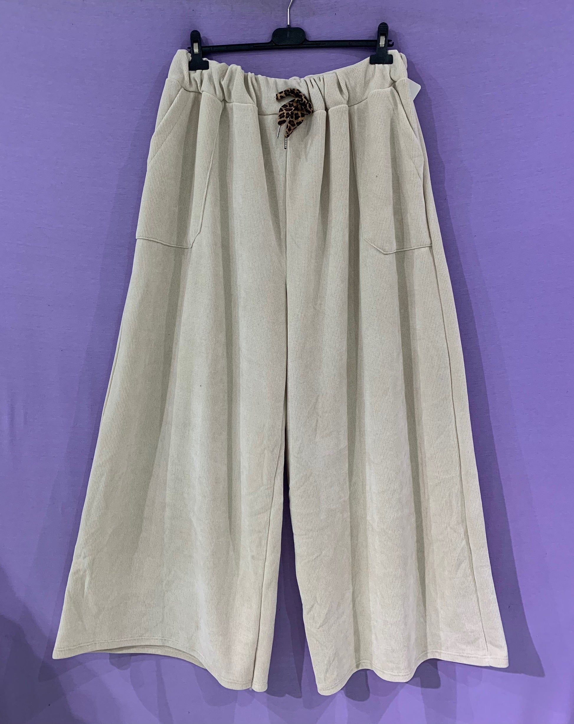 Maxi pantalone dettaglio animalier curvy