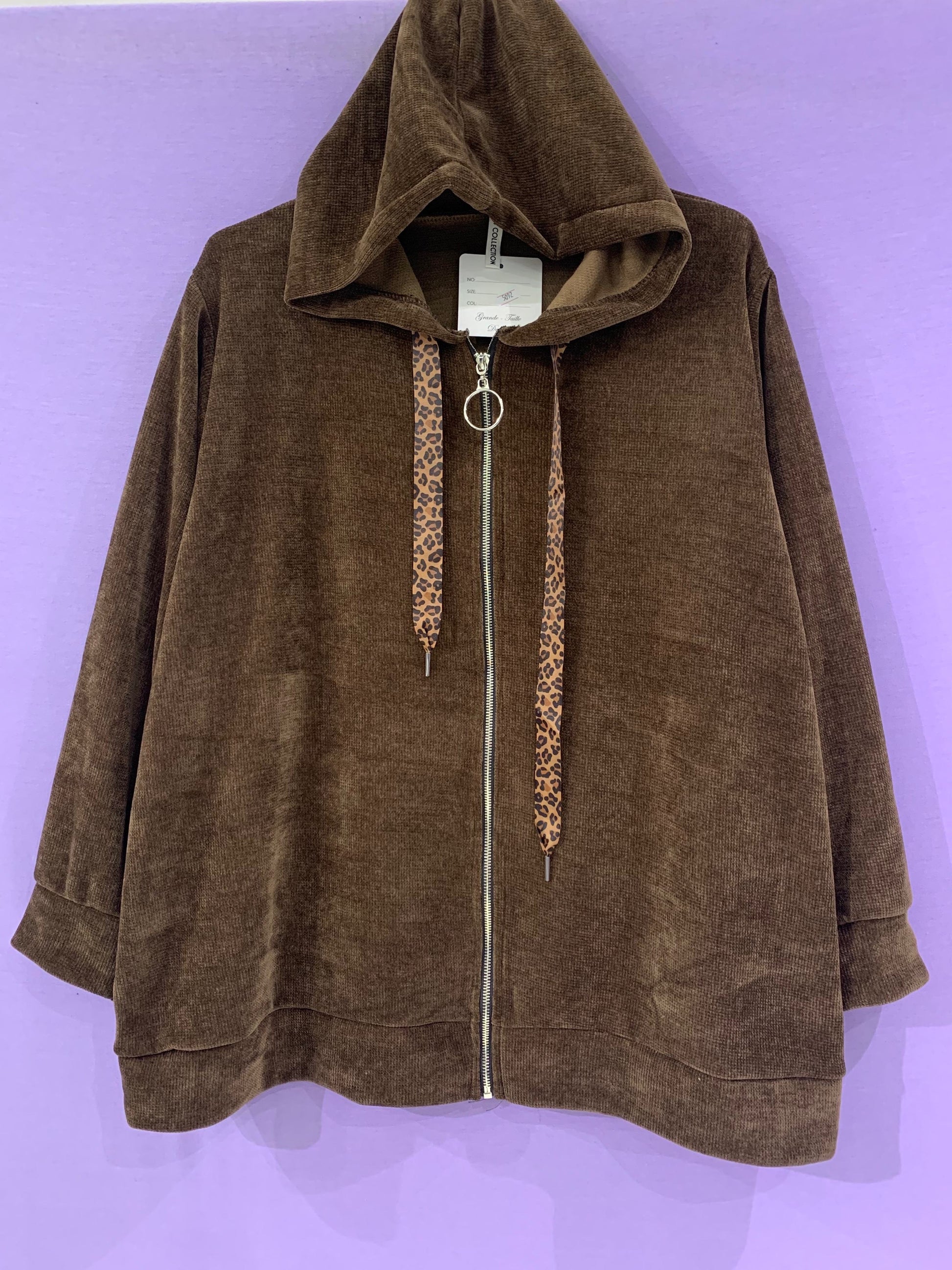 Maxi felpa dettagli animalier curvy