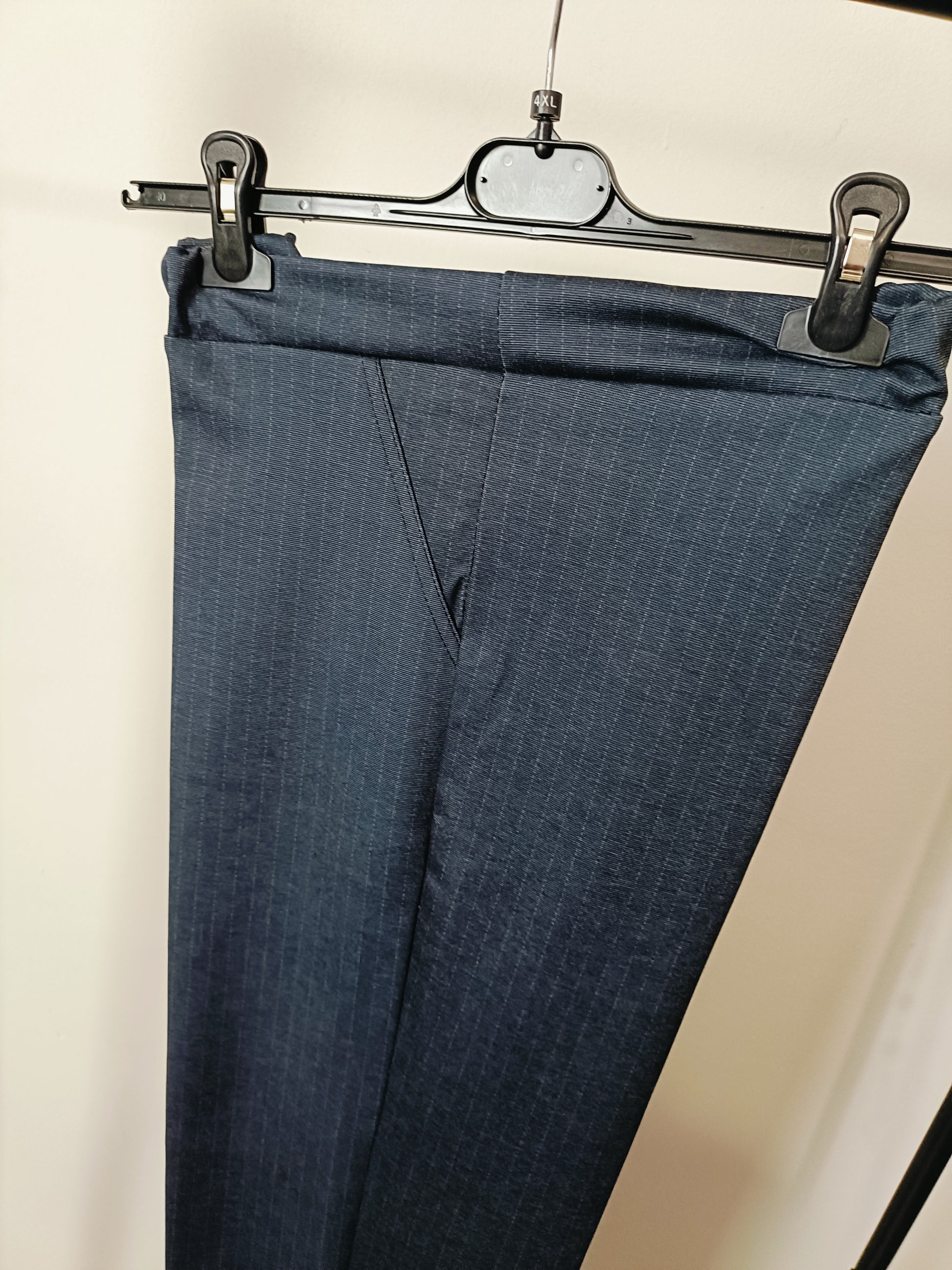 Pantalone gessato blu notte