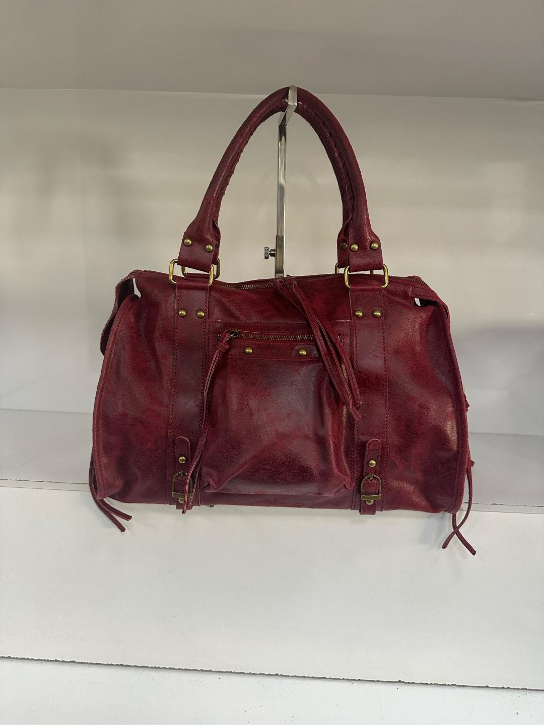 Borsa vera pelle effetto vintage