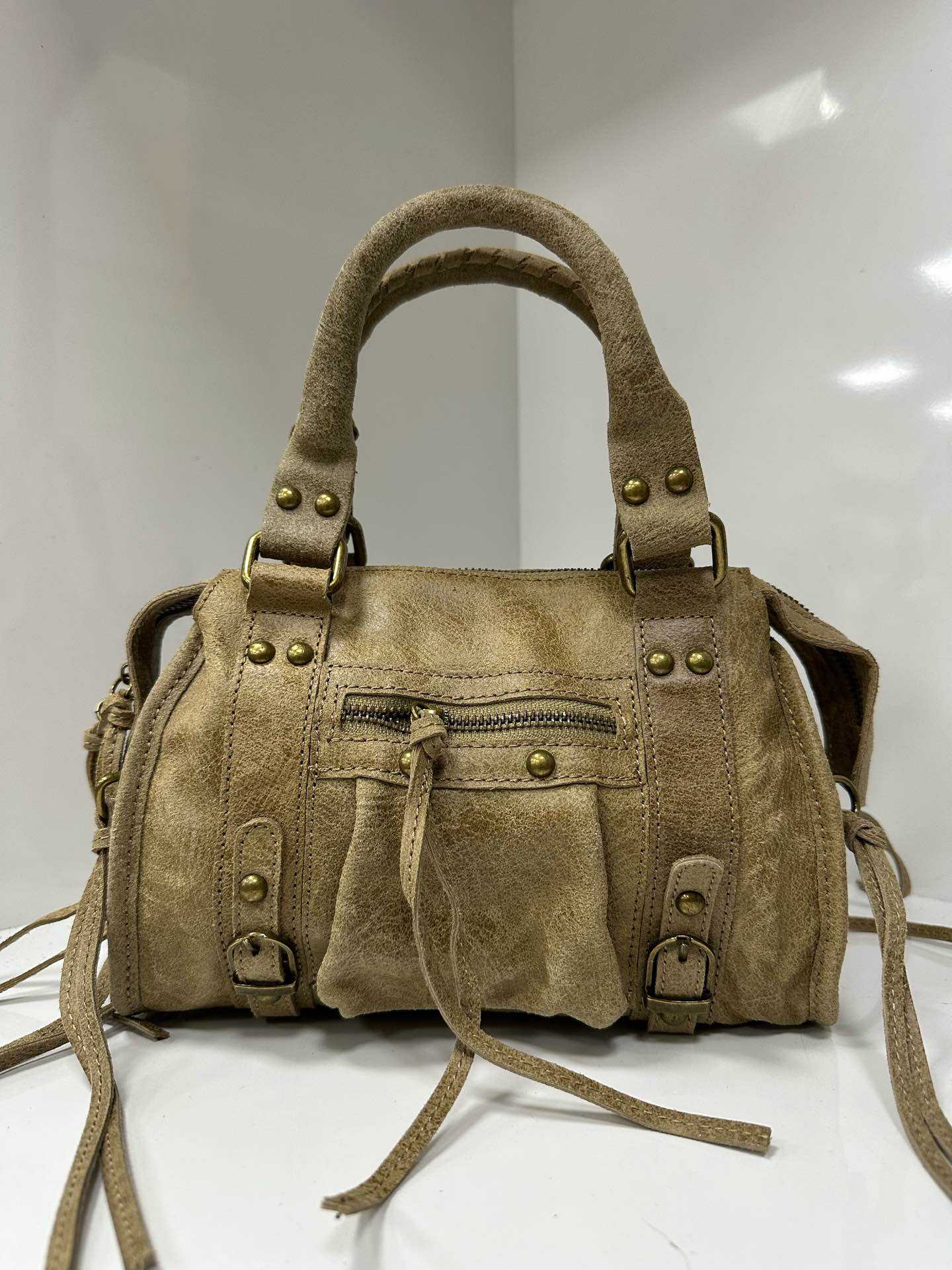 City bag piccola vera pelle