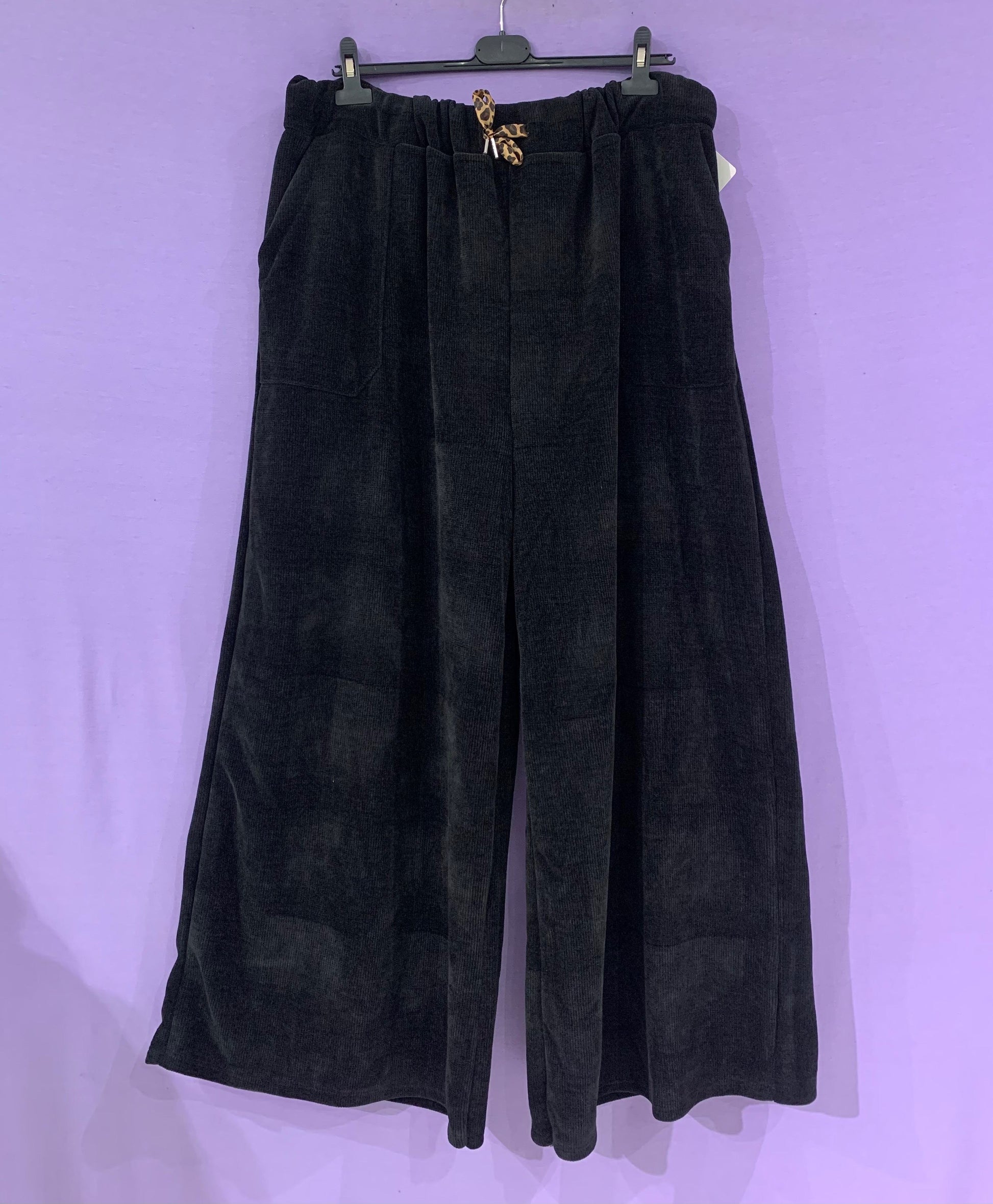 Maxi pantalone dettaglio animalier curvy