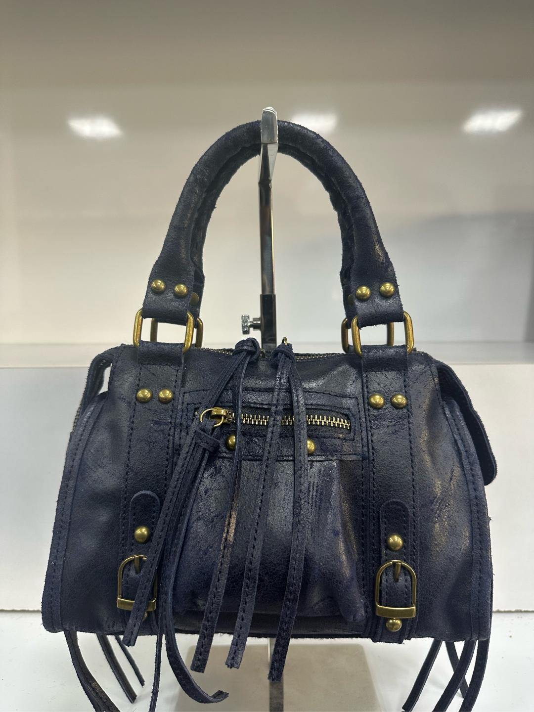 Borsa vera pelle effetto vintage