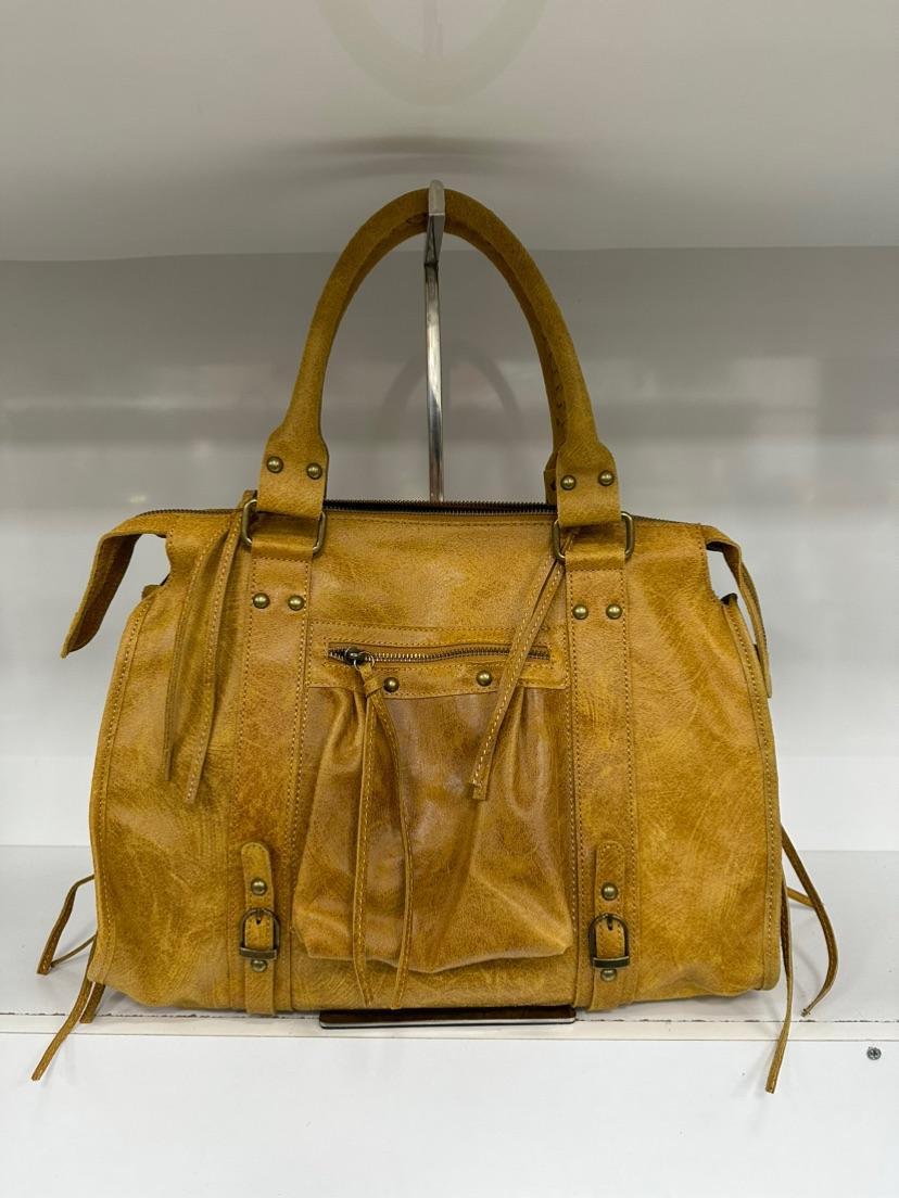 Borsa vera pelle effetto vintage