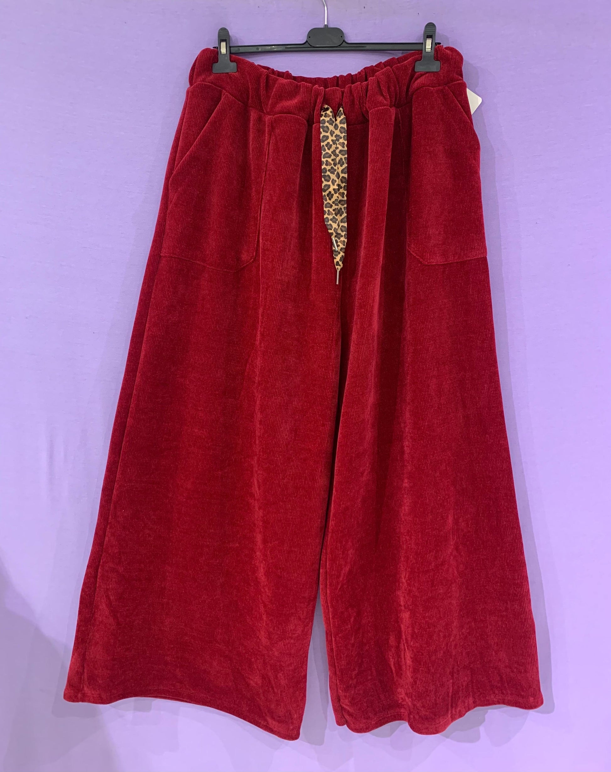 Maxi pantalone dettaglio animalier curvy