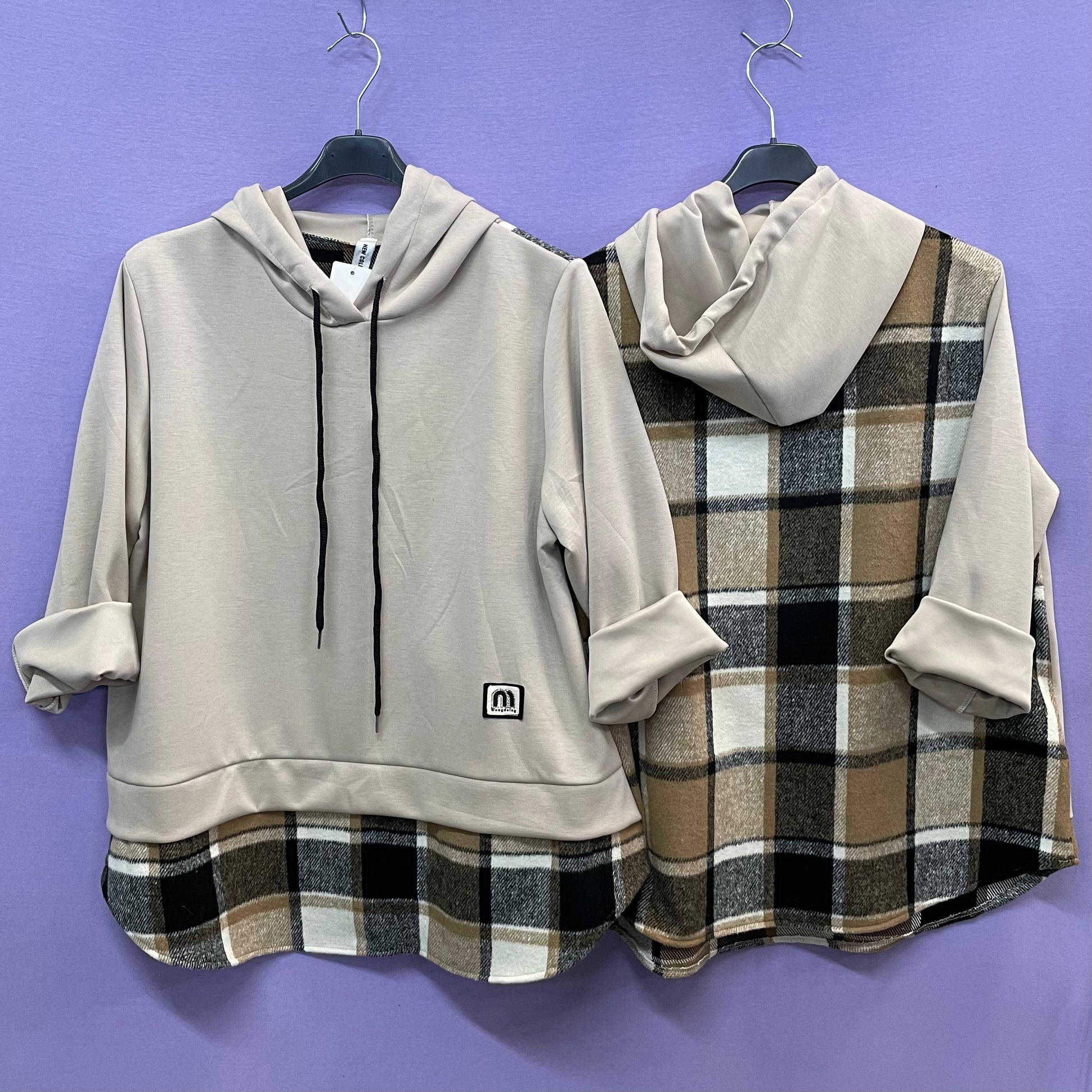 Maxi felpa cappuccio curvy