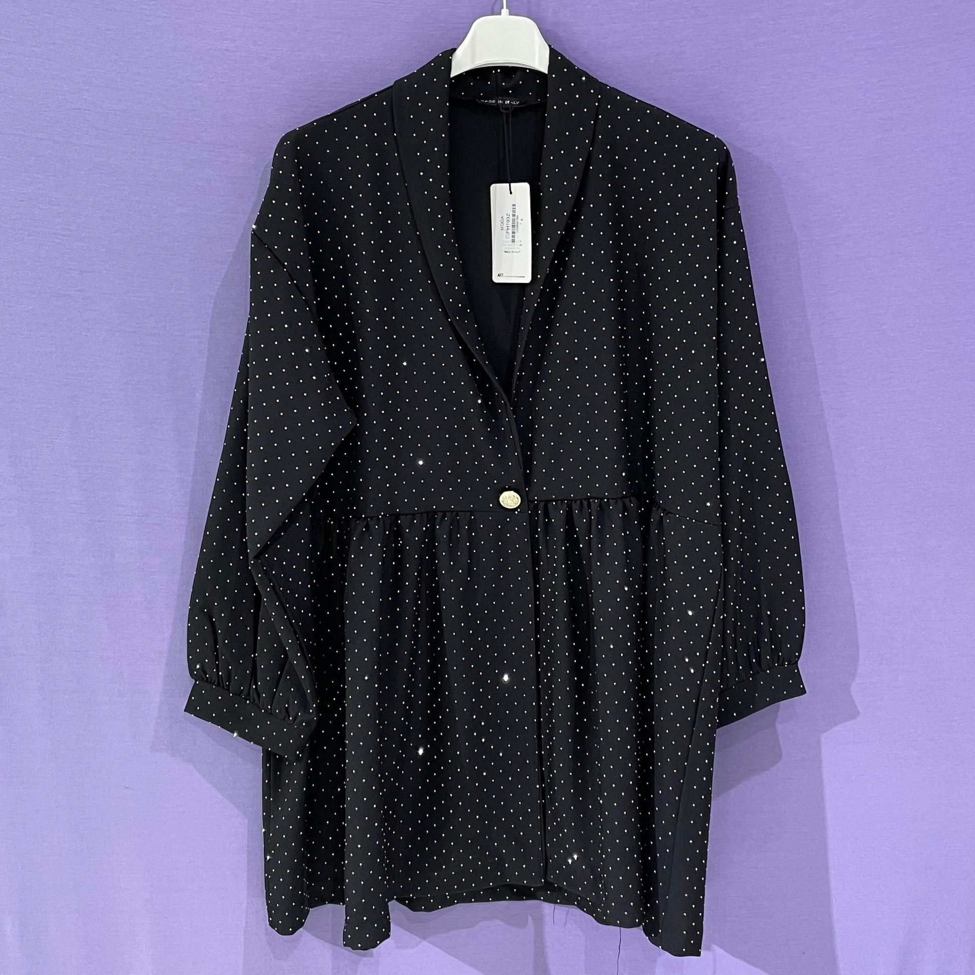 Giacca monopetto brillantini curvy