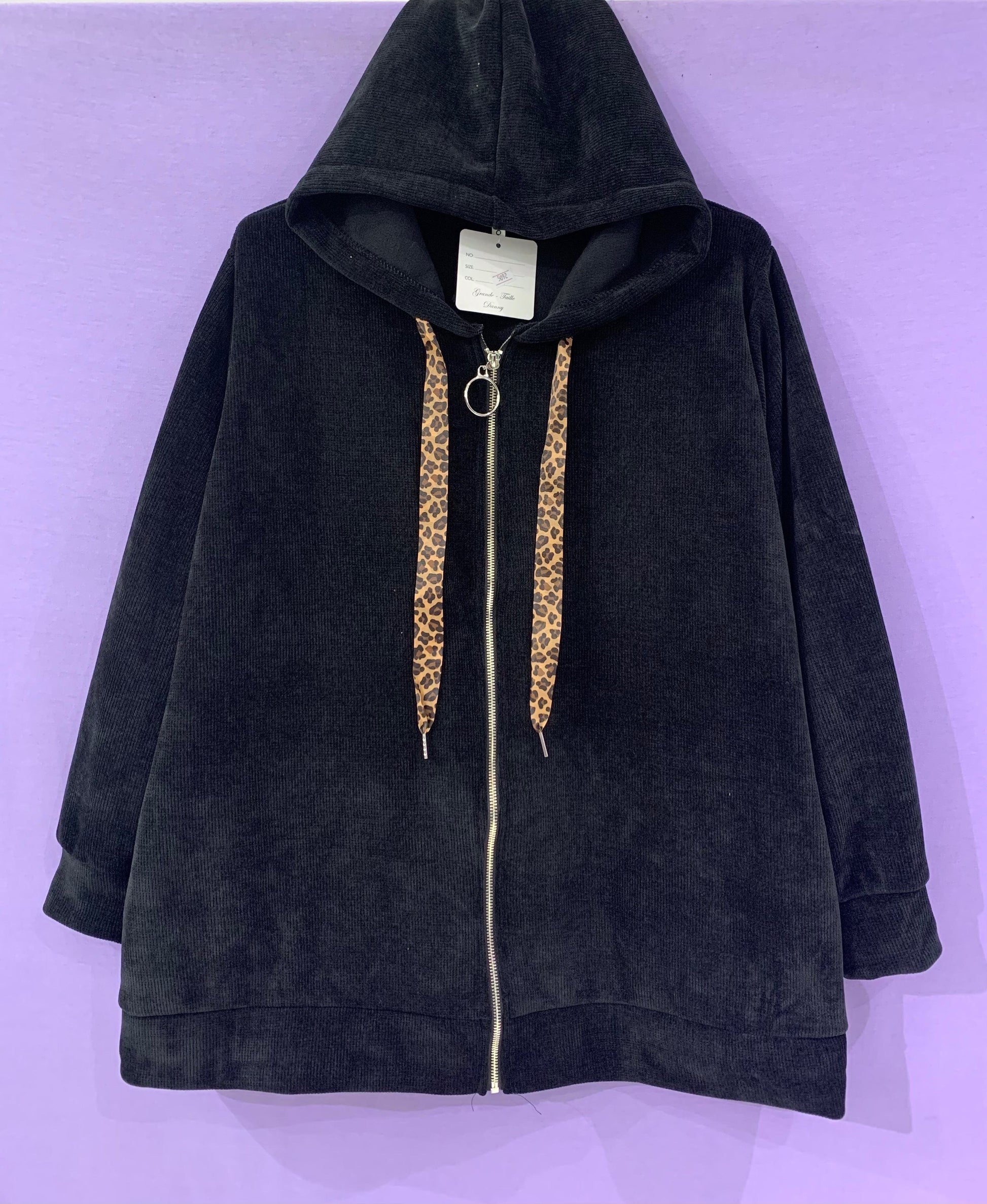 Maxi felpa dettagli animalier curvy