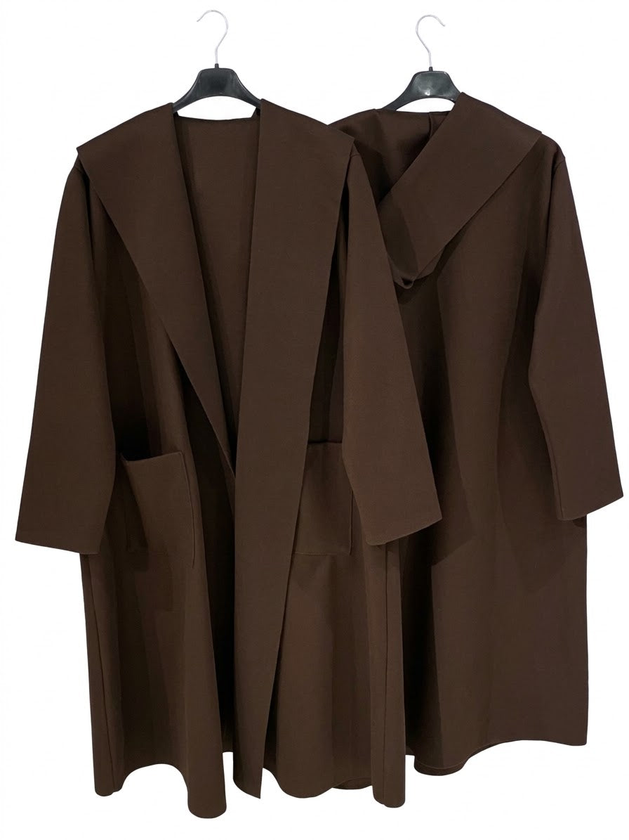 Maxi cappotto taglio vivo curvy