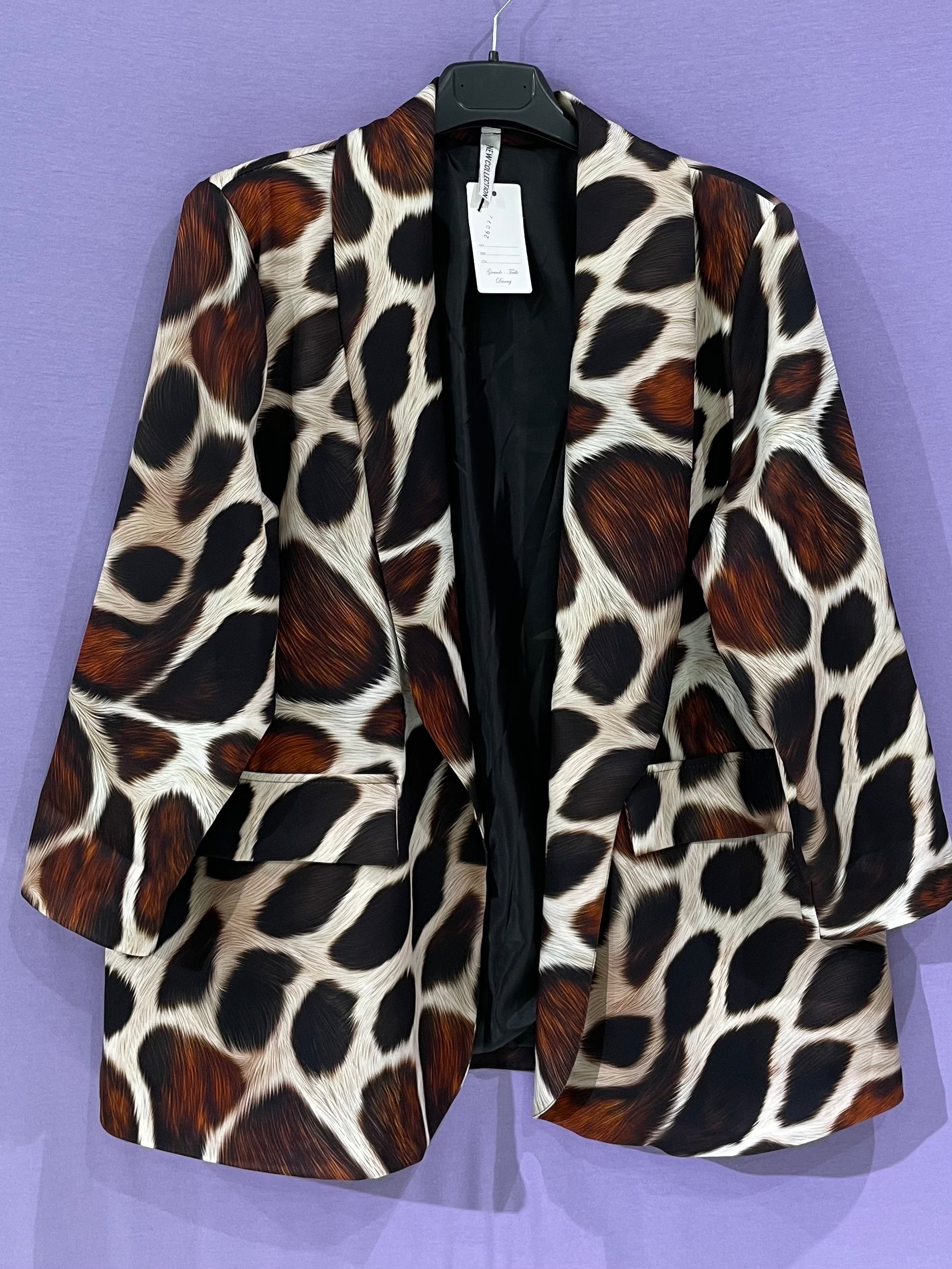 Blazer fantasia foderato curvy