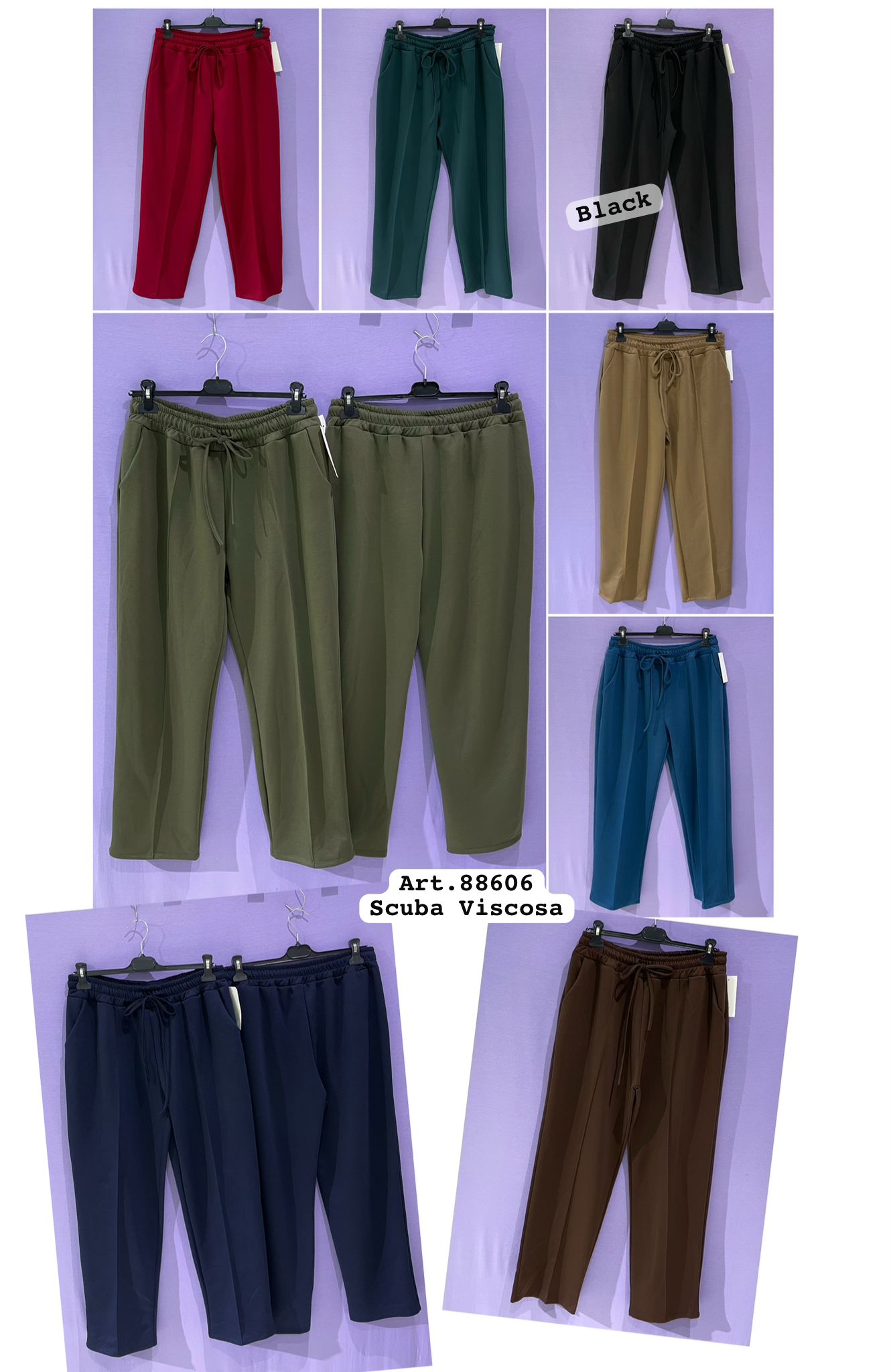 Pantalone curvy elasticizzato