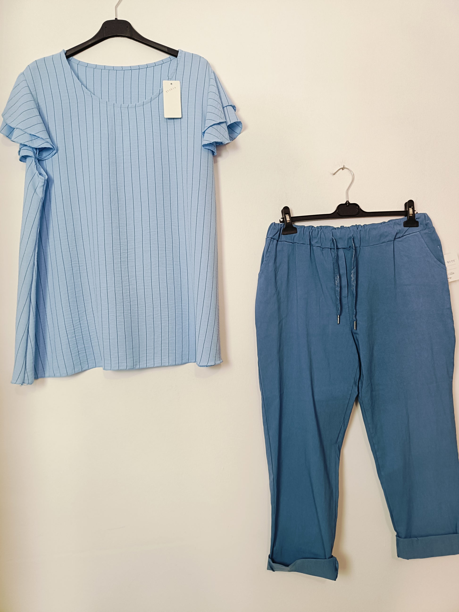 Pantalone laccio lurex taglie Comode - Curvy con Laccio Lurex – Morbido, Elastico e Chic