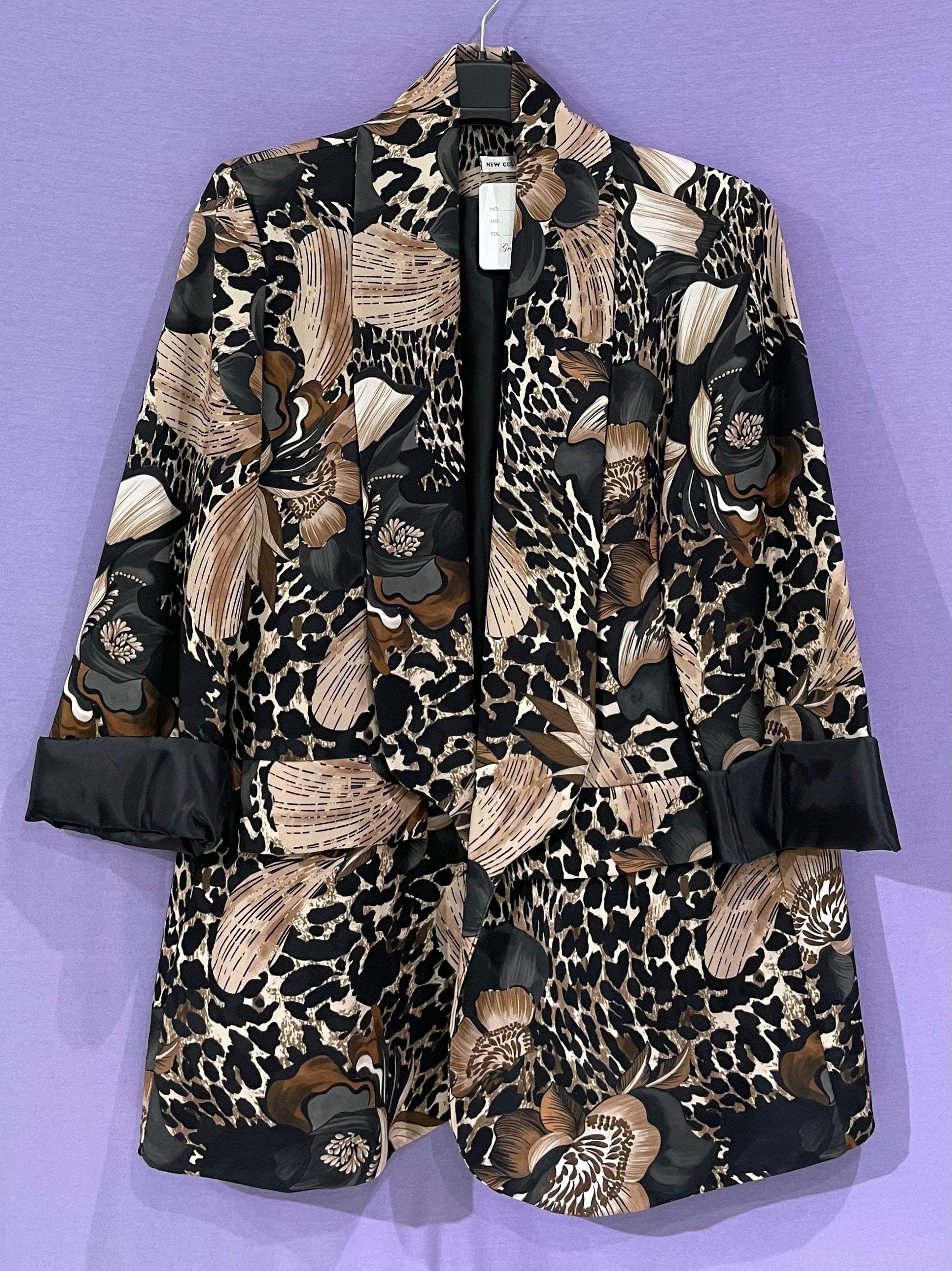 Blazer fantasia foderato curvy