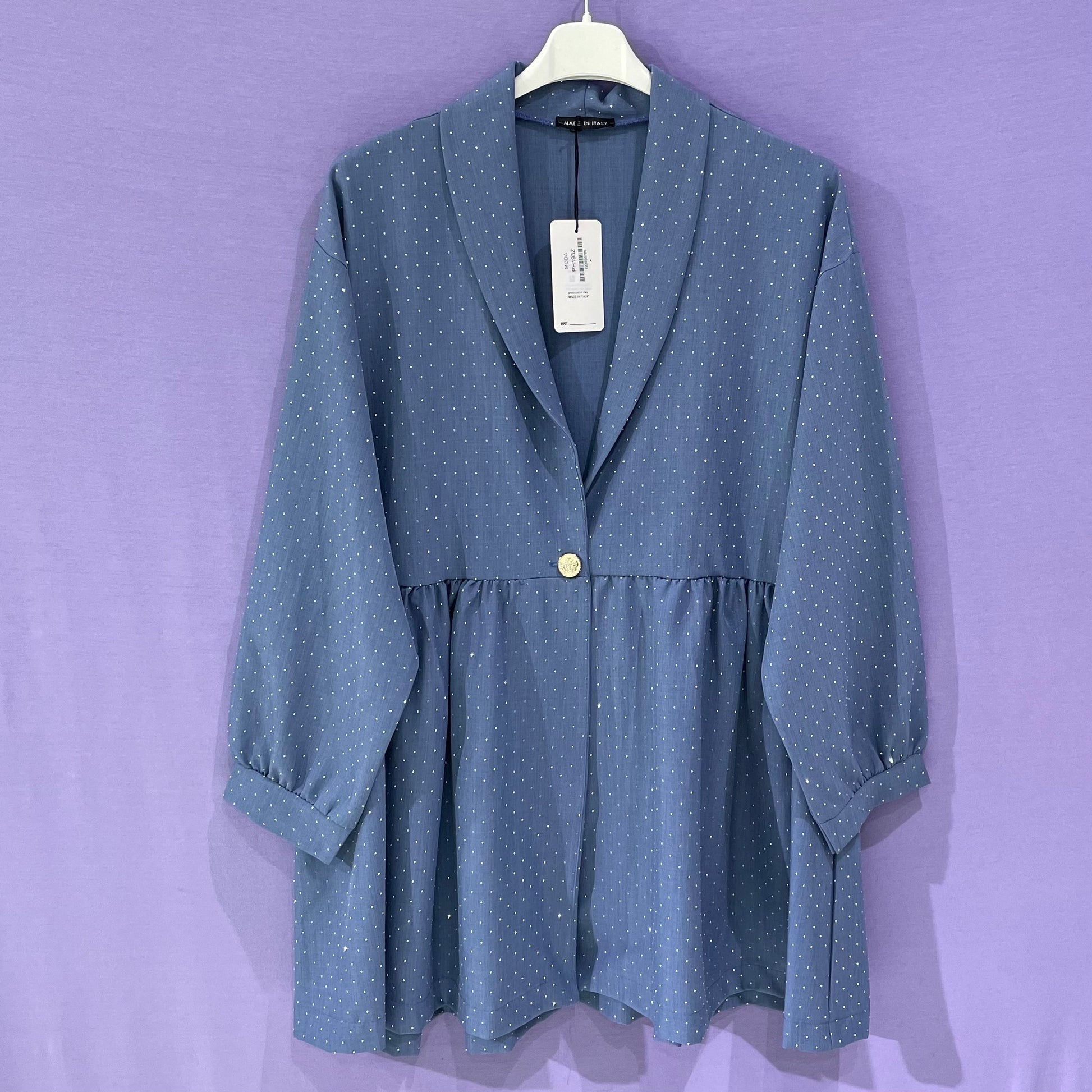 Giacca monopetto brillantini curvy