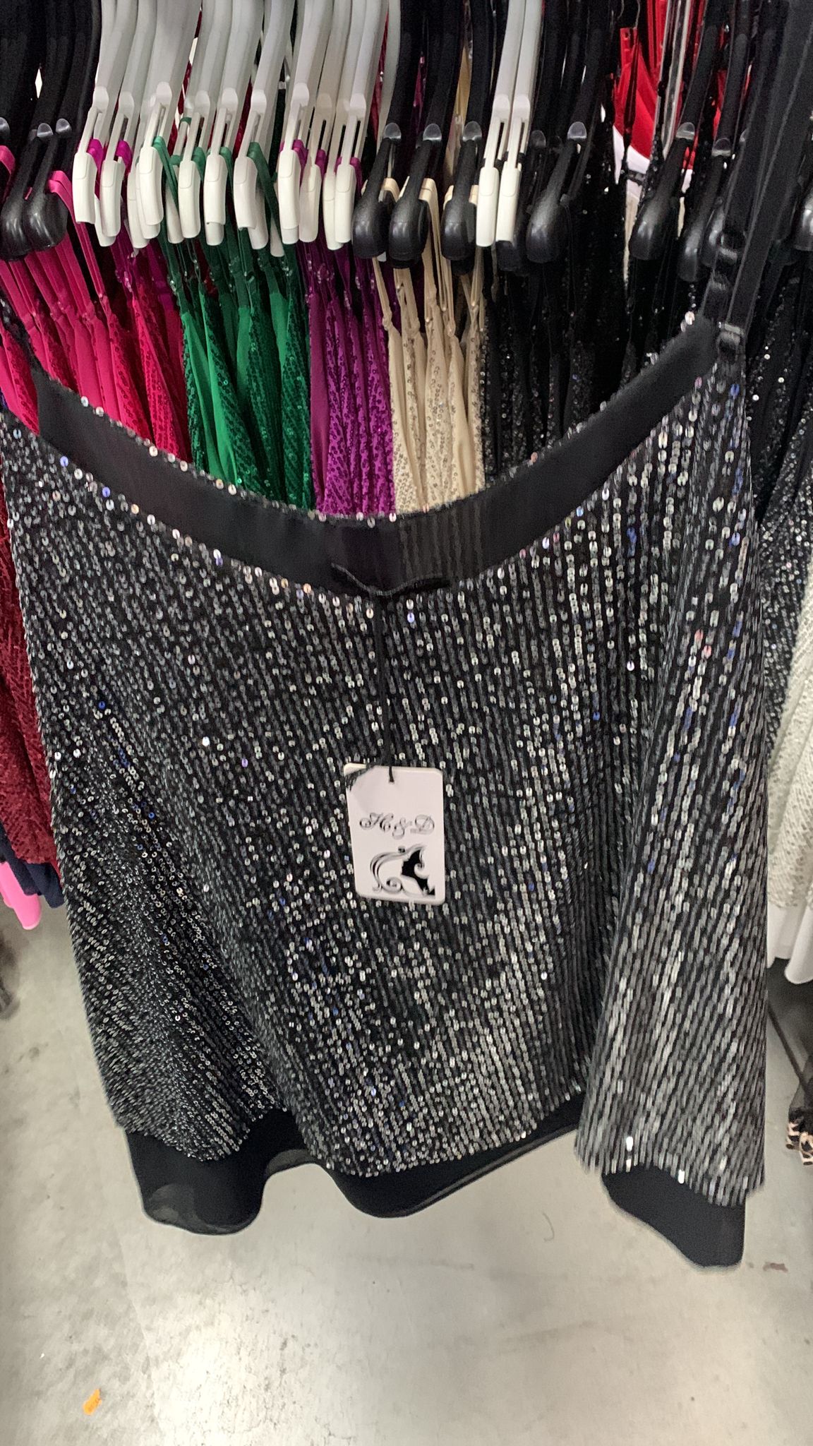 Top paillettes doppio pannello