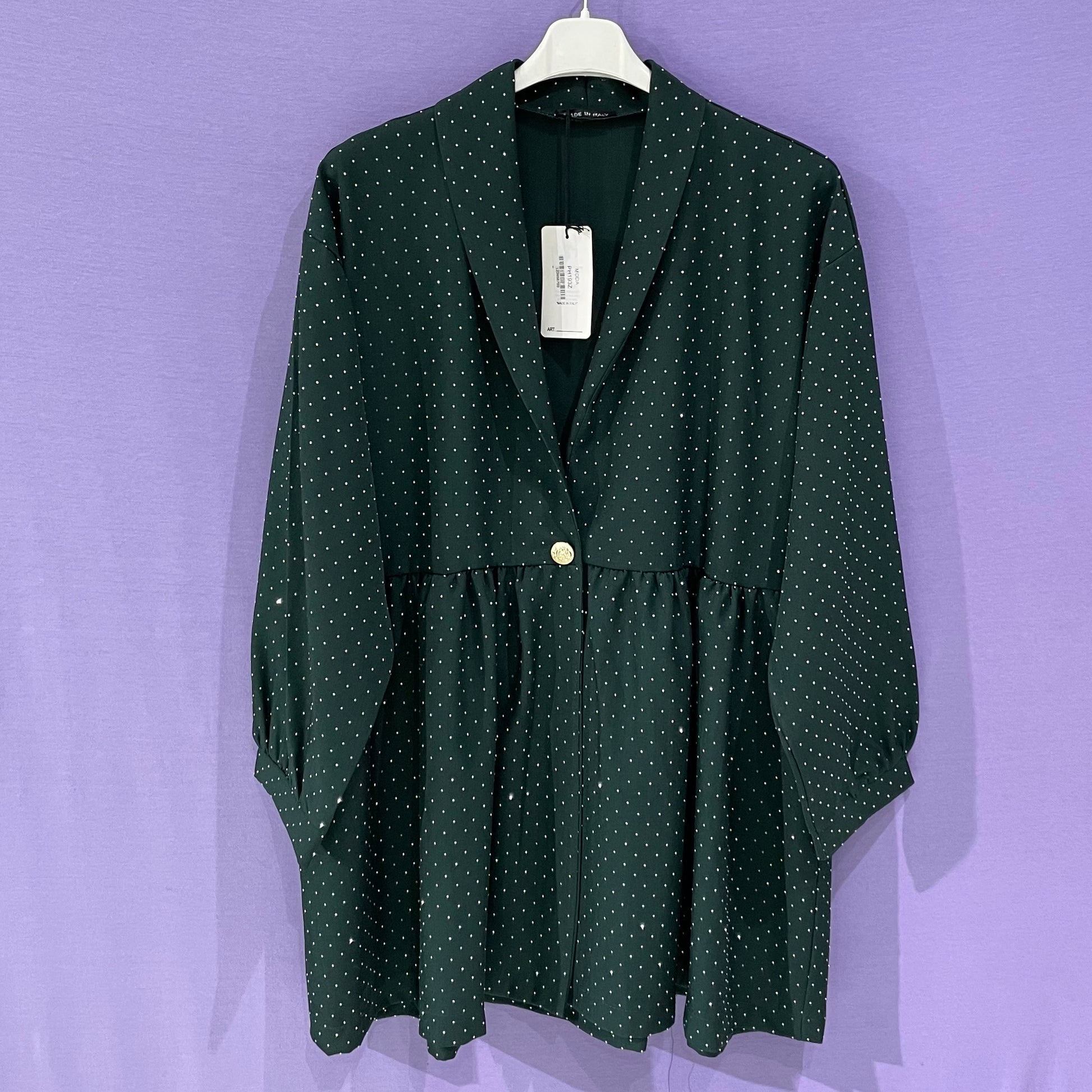 Giacca monopetto brillantini curvy